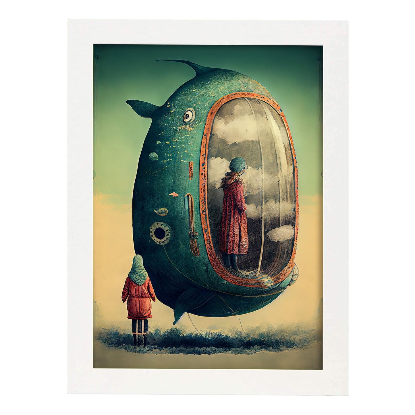 Nacnic hay infinitas posibilidades vintage raro 205. estampados de arte estético de pared para el diseño de dormitorio o sala de estar.-Artwork-Nacnic-A4-Marco Blanco-Nacnic Estudio SL