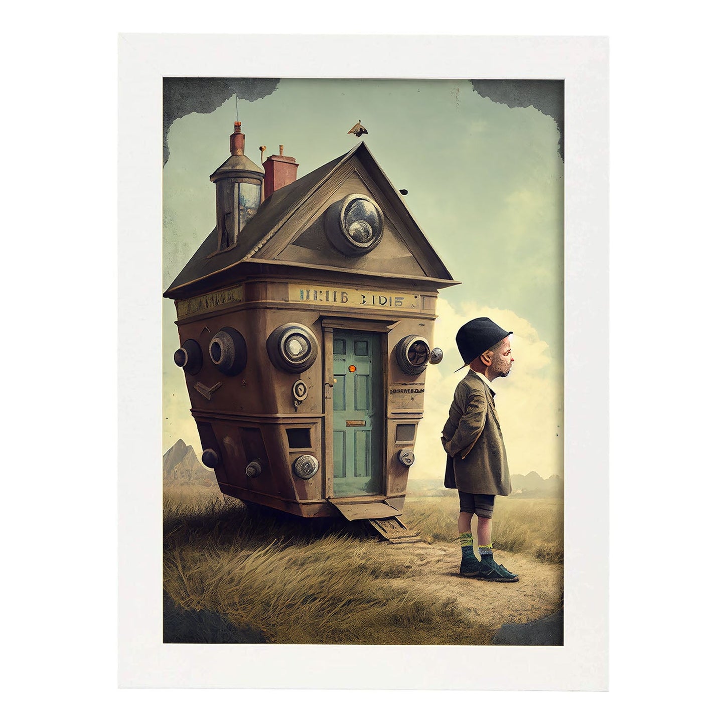 Nacnic hay infinitas posibilidades Vintage Weird 113. estampados de arte estético de pared para el diseño de dormitorio o sala de estar.-Artwork-Nacnic-A4-Marco Blanco-Nacnic Estudio SL