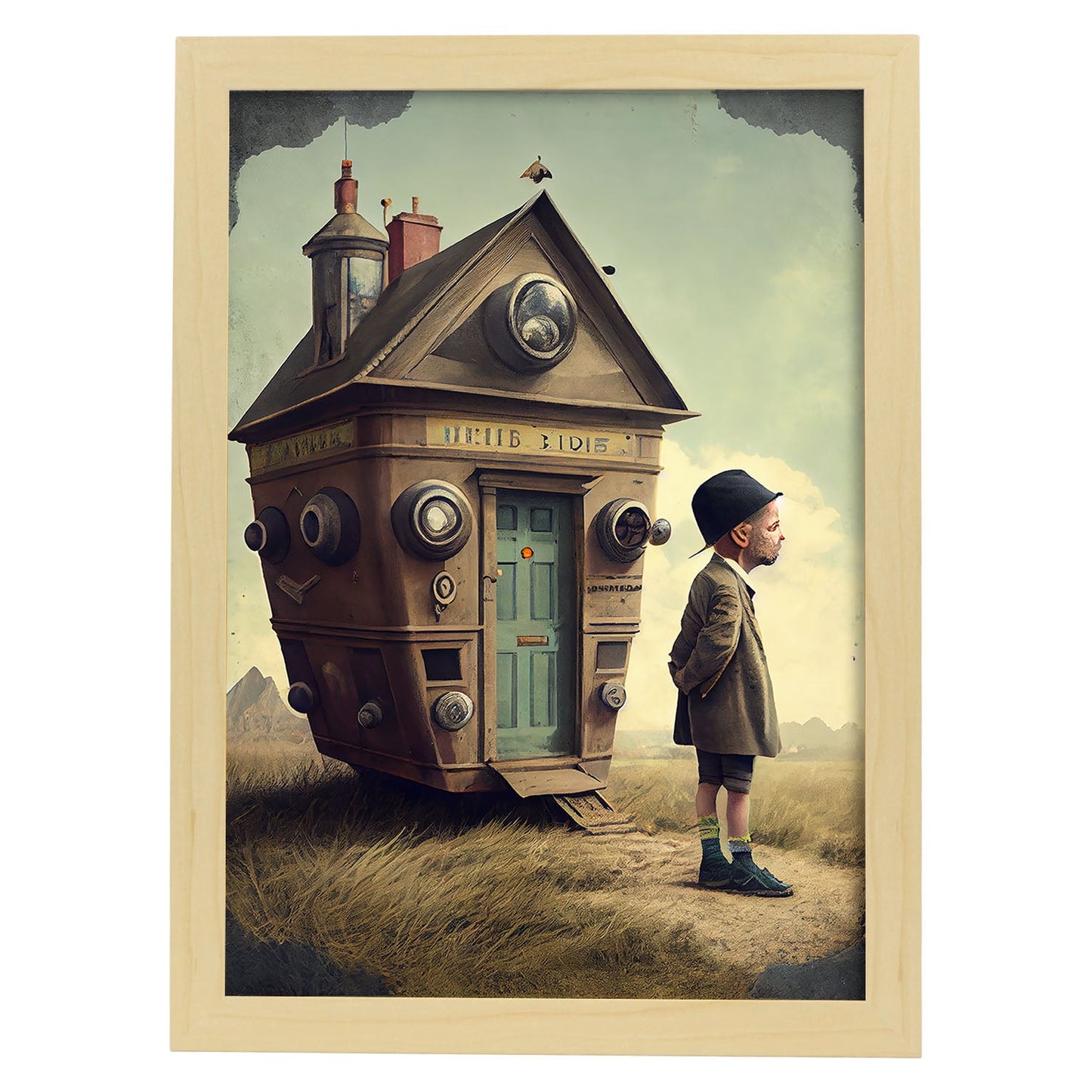 Nacnic hay infinitas posibilidades Vintage Weird 113. estampados de arte estético de pared para el diseño de dormitorio o sala de estar.-Artwork-Nacnic-A4-Marco Madera clara-Nacnic Estudio SL