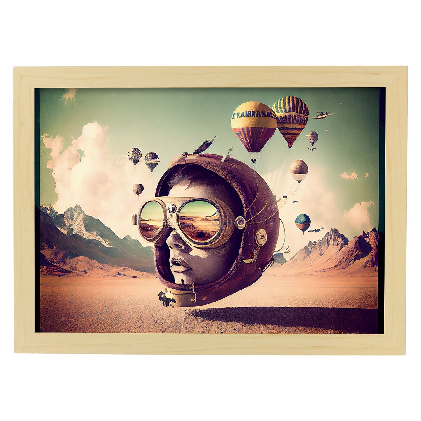 Nacnic hay infinitas posibilidades Vintage Weird 11. estampados de arte estético de pared para el diseño de dormitorio o sala de estar.-Artwork-Nacnic-A4-Marco Madera clara-Nacnic Estudio SL