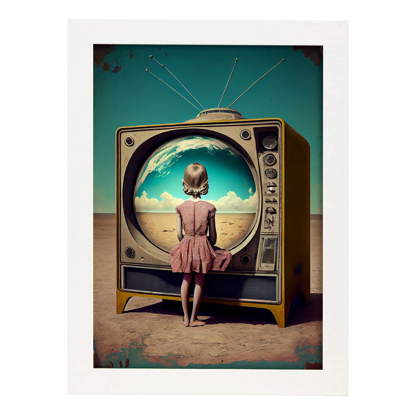 Nacnic hay infinitas posibilidades Vintage Weird 173. estampados de arte estético de pared para el diseño de dormitorio o sala de estar.-Artwork-Nacnic-A4-Marco Blanco-Nacnic Estudio SL
