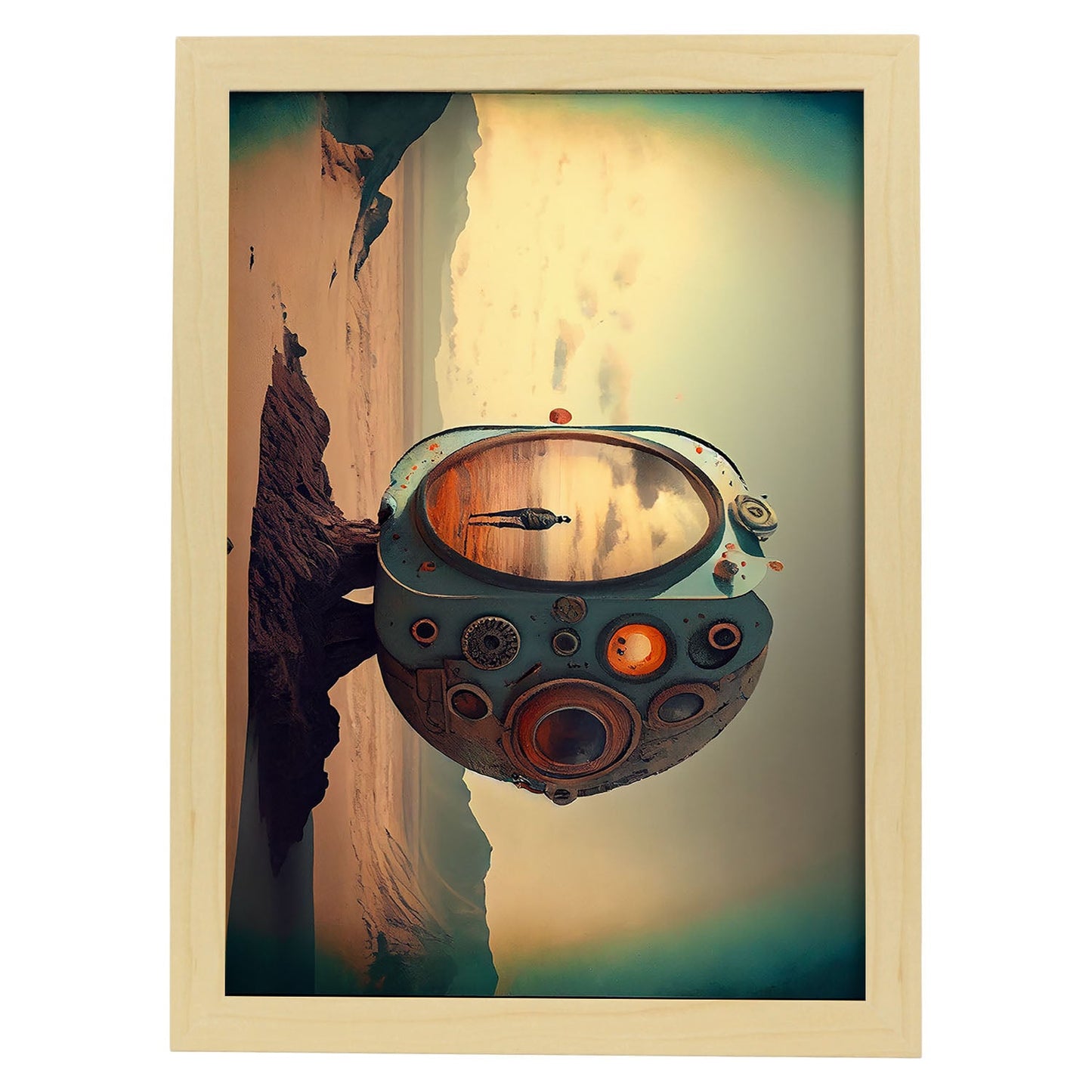 Nacnic hay infinitas posibilidades Vintage Weird 176. estampados de arte estético de pared para el diseño de dormitorio o sala de estar.-Artwork-Nacnic-A4-Marco Madera clara-Nacnic Estudio SL
