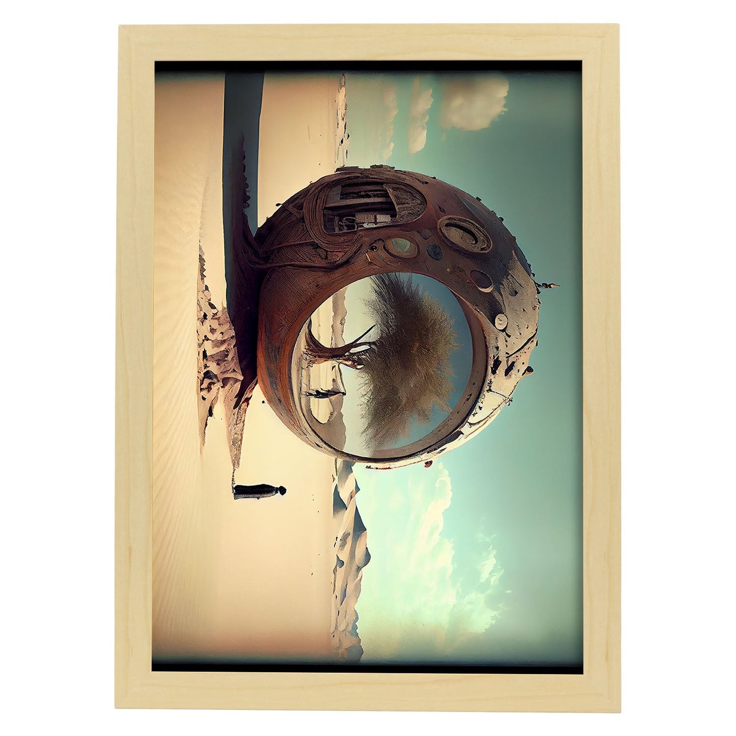 Nacnic hay infinitas posibilidades Vintage Weird 217. estampados de arte estético de pared para el diseño de dormitorio o sala de estar.-Artwork-Nacnic-A4-Marco Madera clara-Nacnic Estudio SL