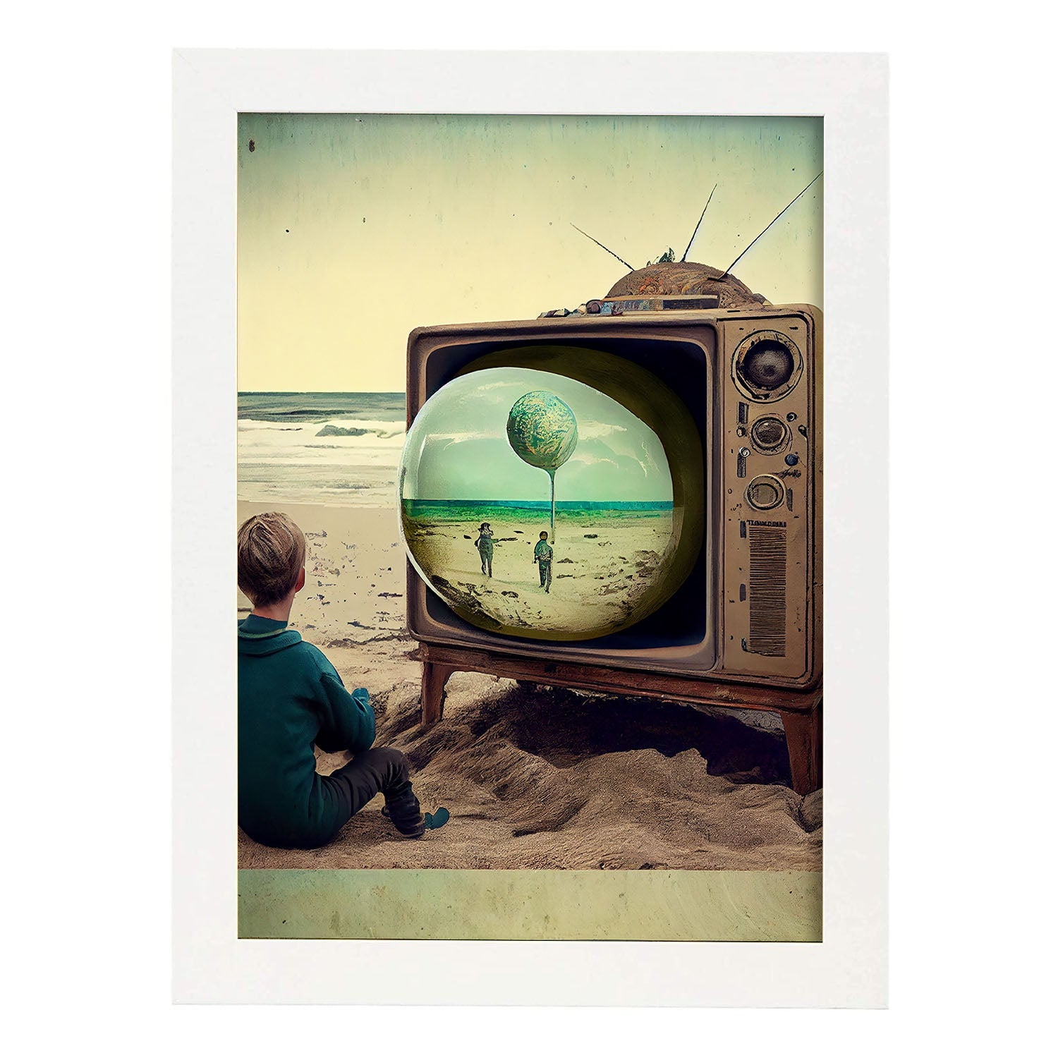 Nacnic hay infinitas posibilidades Vintage Weird 220. estampados de arte estético de pared para el diseño de dormitorio o sala de estar.-Artwork-Nacnic-A4-Marco Blanco-Nacnic Estudio SL