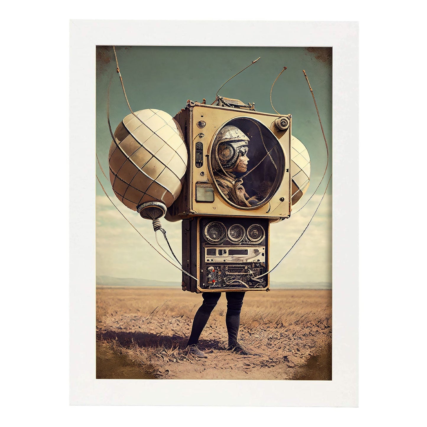 Nacnic hay infinitas posibilidades Vintage Weird 251. estampados de arte estético de pared para el diseño de dormitorio o sala de estar.-Artwork-Nacnic-A4-Marco Blanco-Nacnic Estudio SL