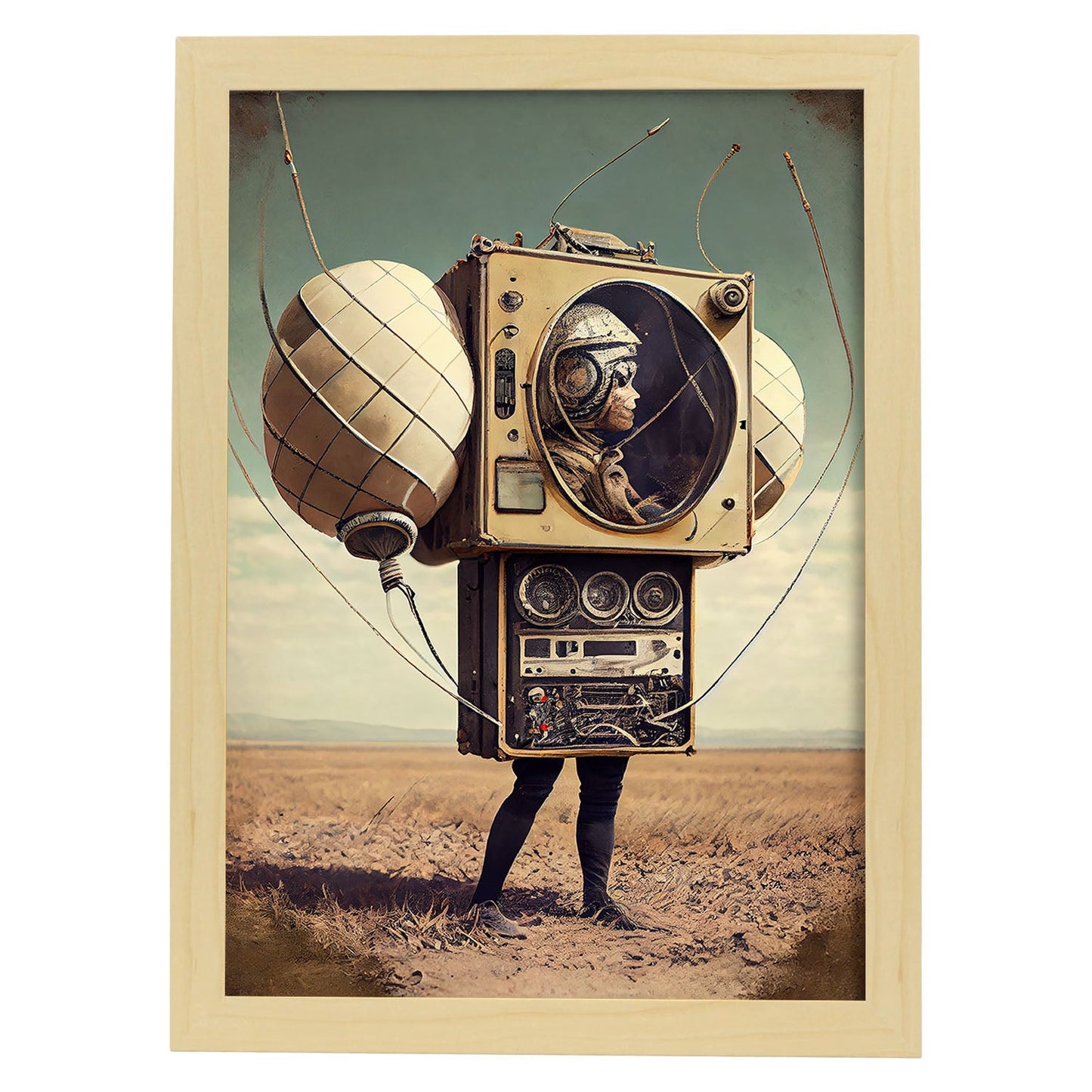 Nacnic hay infinitas posibilidades Vintage Weird 251. estampados de arte estético de pared para el diseño de dormitorio o sala de estar.-Artwork-Nacnic-A4-Marco Madera clara-Nacnic Estudio SL