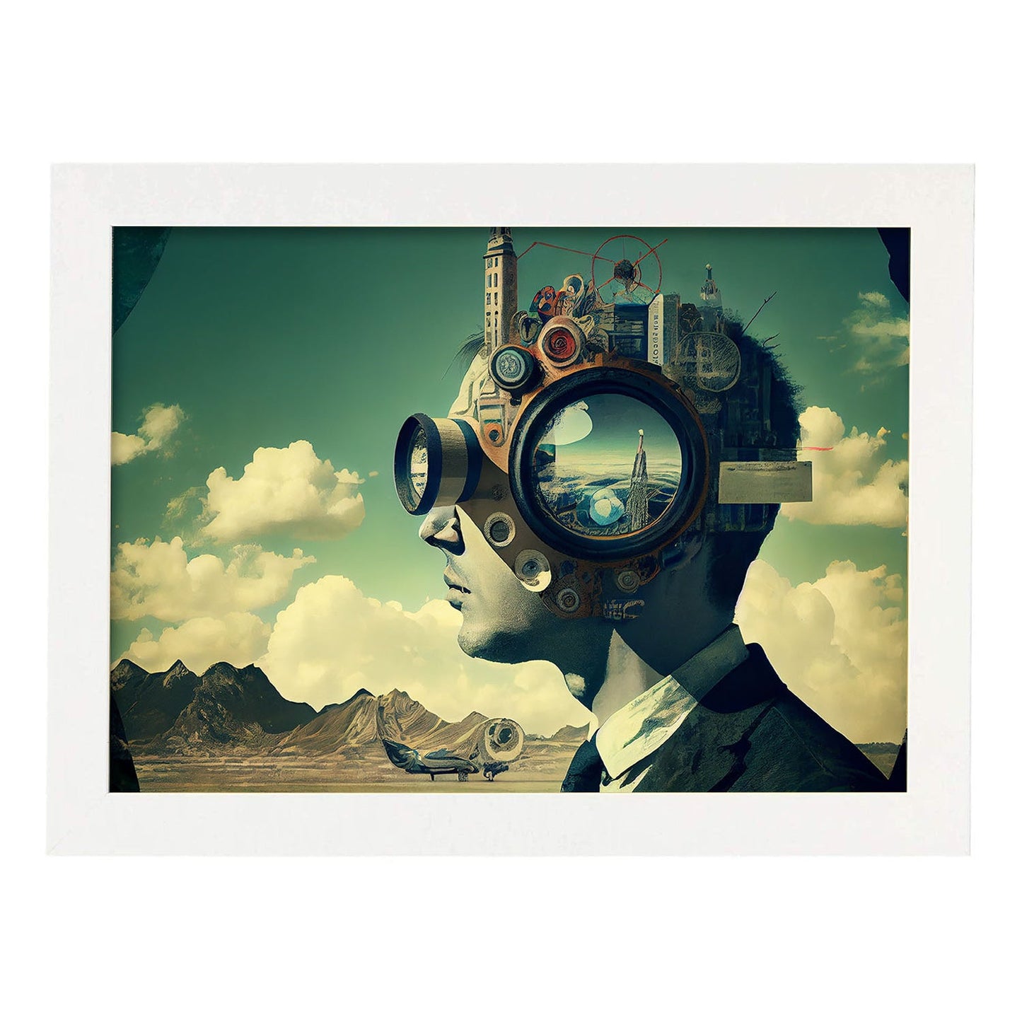 Nacnic hay infinitas posibilidades Vintage Weird 271. estampados de arte estético de pared para el diseño de dormitorio o sala de estar.-Artwork-Nacnic-A4-Marco Blanco-Nacnic Estudio SL