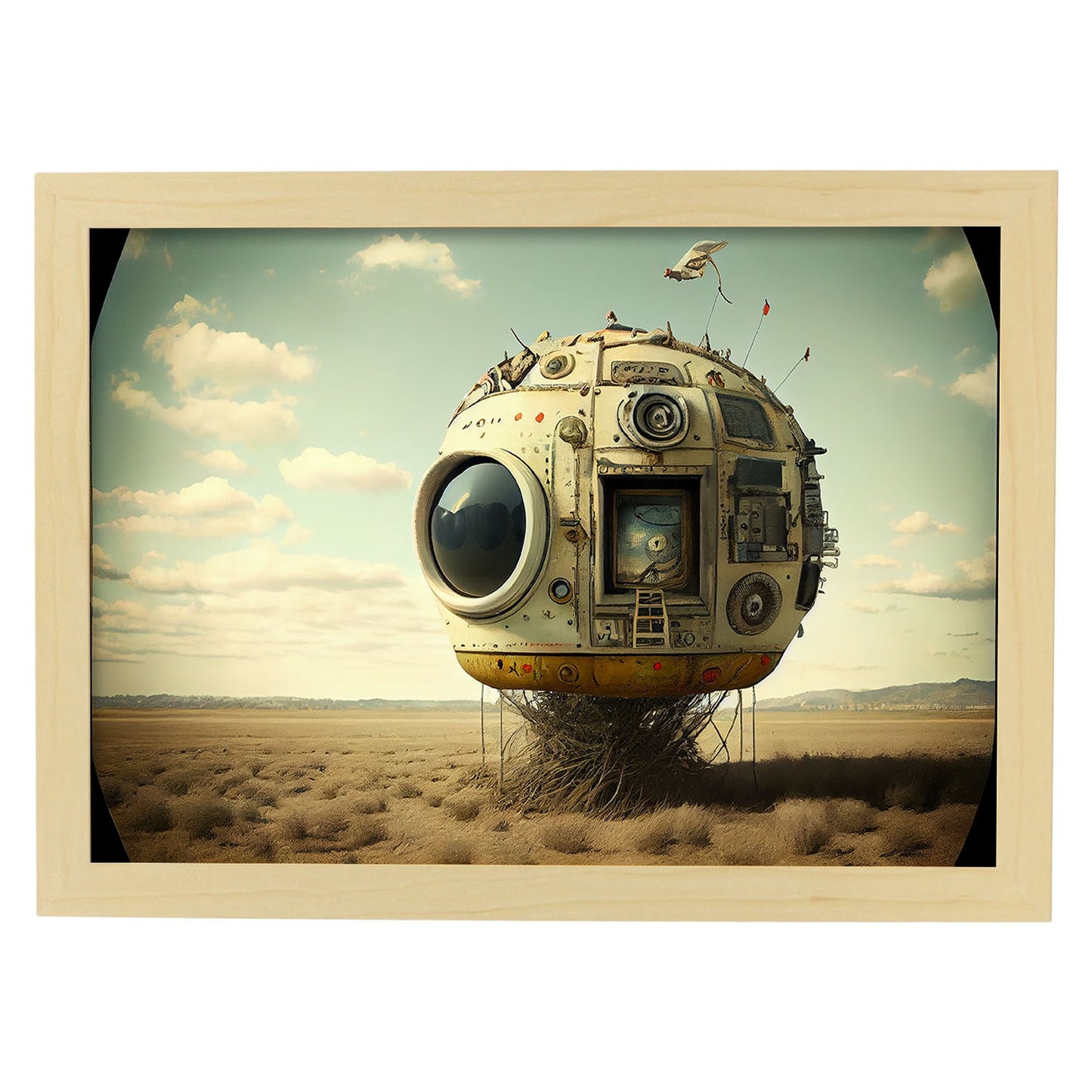 Nacnic hay infinitas posibilidades Vintage Weird 273. estampados de arte estético de pared para el diseño de dormitorio o sala de estar.-Artwork-Nacnic-A4-Marco Madera clara-Nacnic Estudio SL
