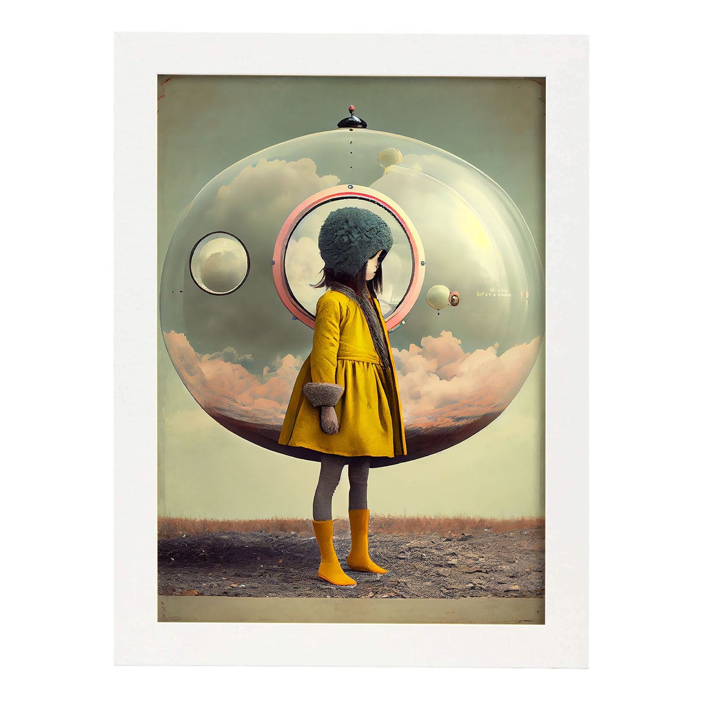 Nacnic hay infinitas posibilidades Vintage Weird 71. estampados de arte estético de pared para el diseño de dormitorio o sala de estar.-Artwork-Nacnic-A4-Marco Blanco-Nacnic Estudio SL
