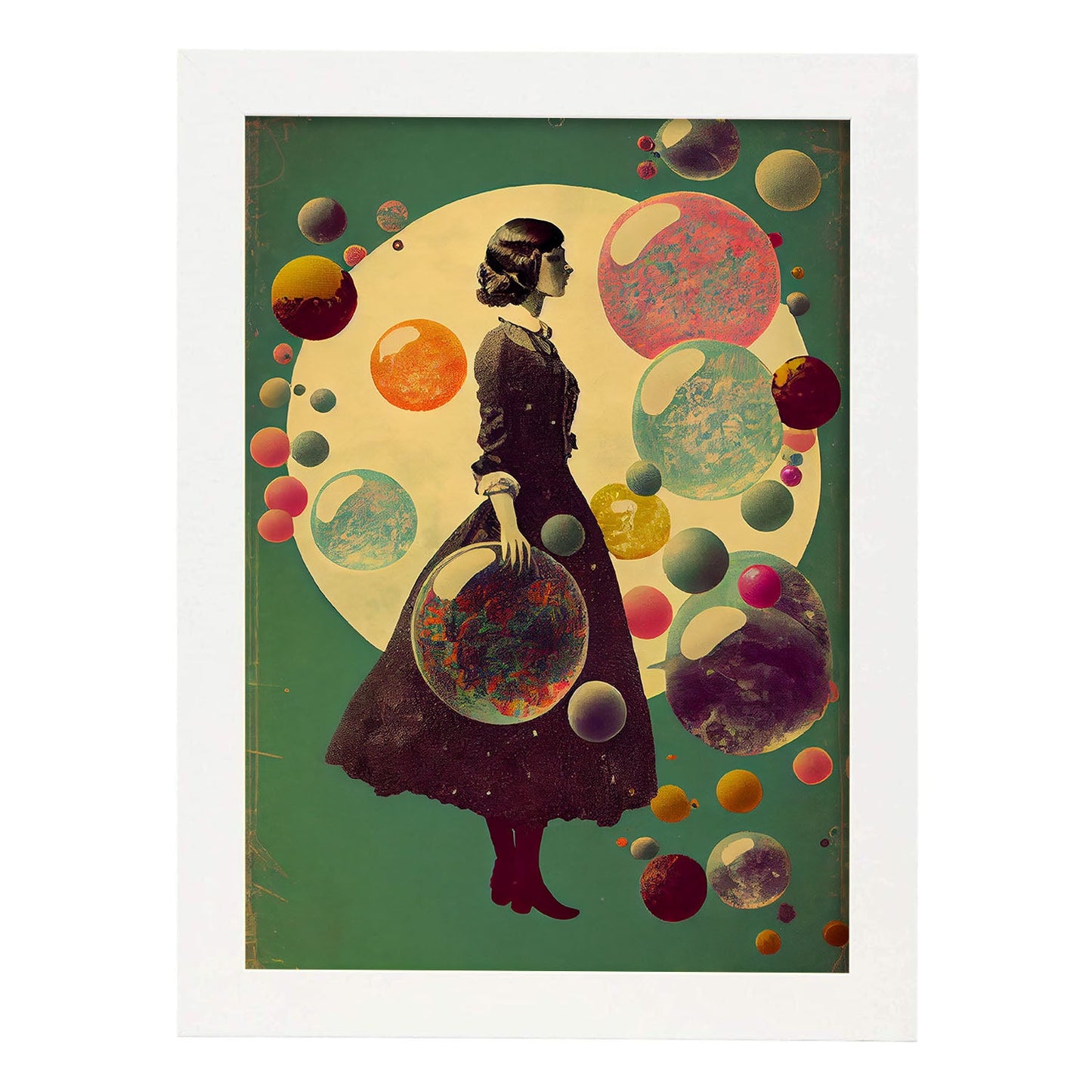 Nacnic hay infinitas posibilidades Vintage Weird 79. estampados de arte estético de pared para el diseño de dormitorio o sala de estar.-Artwork-Nacnic-A4-Marco Blanco-Nacnic Estudio SL