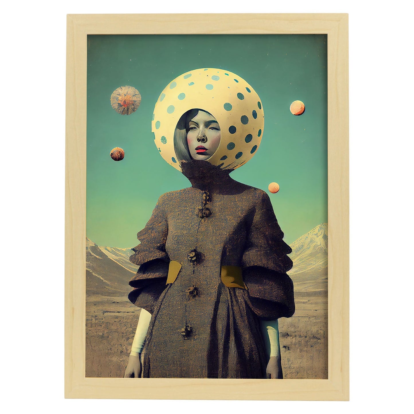 Nacnic hay infinitas posibilidades Vintage Weird 81. estampados de arte estético de pared para el diseño de dormitorio o sala de estar.-Artwork-Nacnic-A4-Marco Madera clara-Nacnic Estudio SL