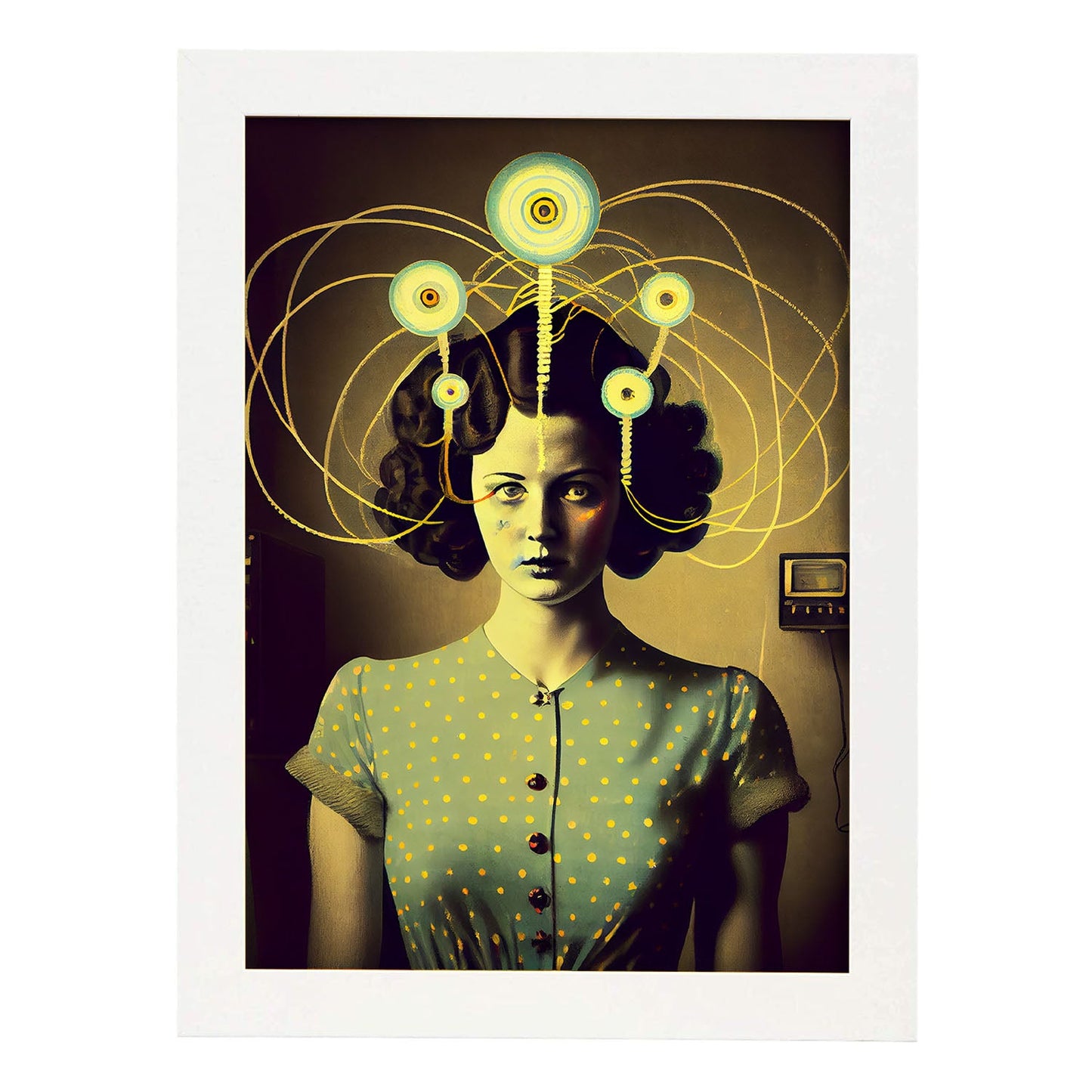 Nacnic Hen Infinitas Posibilidades Vintage Raro 87. Ingresos de Arte Aestético Para Diseño de Dormitorio o Sala de Estar.-Artwork-Nacnic-A4-Marco Blanco-Nacnic Estudio SL