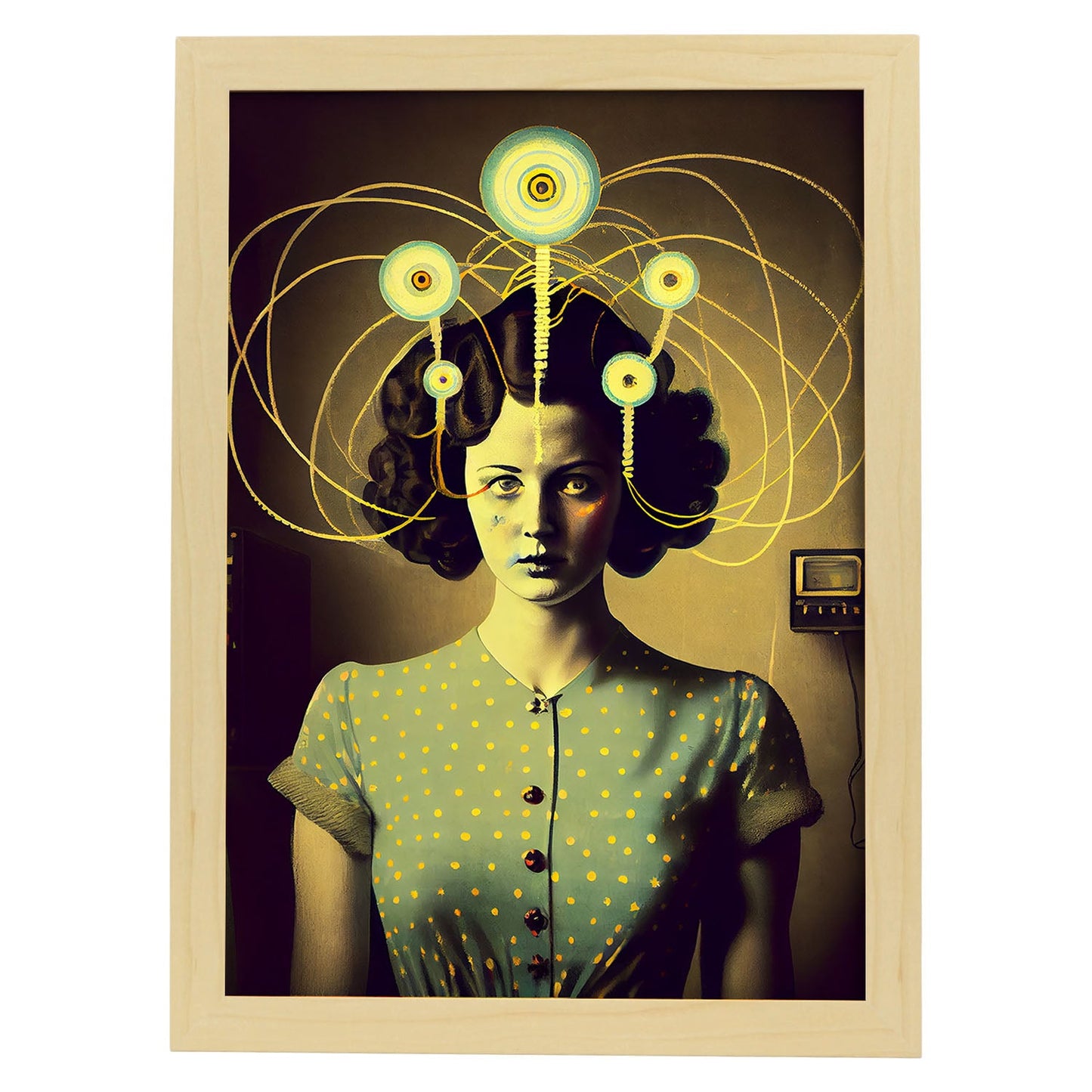 Nacnic Hen Infinitas Posibilidades Vintage Raro 87. Ingresos de Arte Aestético Para Diseño de Dormitorio o Sala de Estar.-Artwork-Nacnic-A4-Marco Madera clara-Nacnic Estudio SL