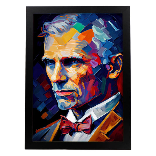Nacnic Henry Ford Pintura al óleo Strokes Colorful Happ. Estampados de arte de pared estético para el diseño de dormitorio o sala de estar.-Artwork-Nacnic-A4-Sin marco-Nacnic Estudio SL