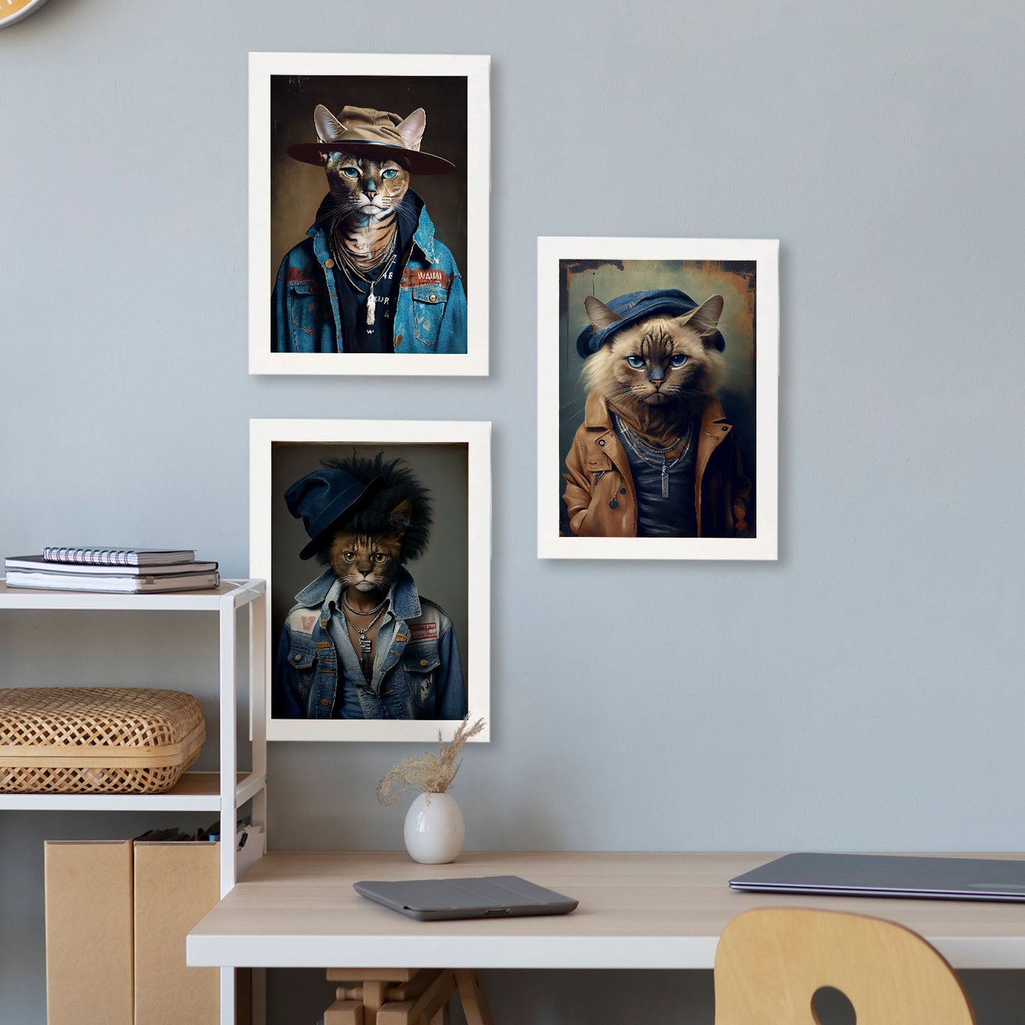 Nacnic Human Animal Cat Havana Munchkin. Estampados de arte de pared estético para el diseño de dormitorio o sala de estar-Artwork-Nacnic-Nacnic Estudio SL