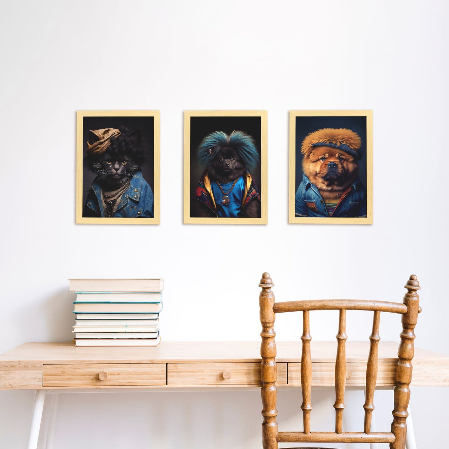 Nacnic Human Animal Laperm Chow Chow Keeshond. Estampados de arte de pared estético para el diseño de dormitorio o sala de estar-Artwork-Nacnic-Nacnic Estudio SL