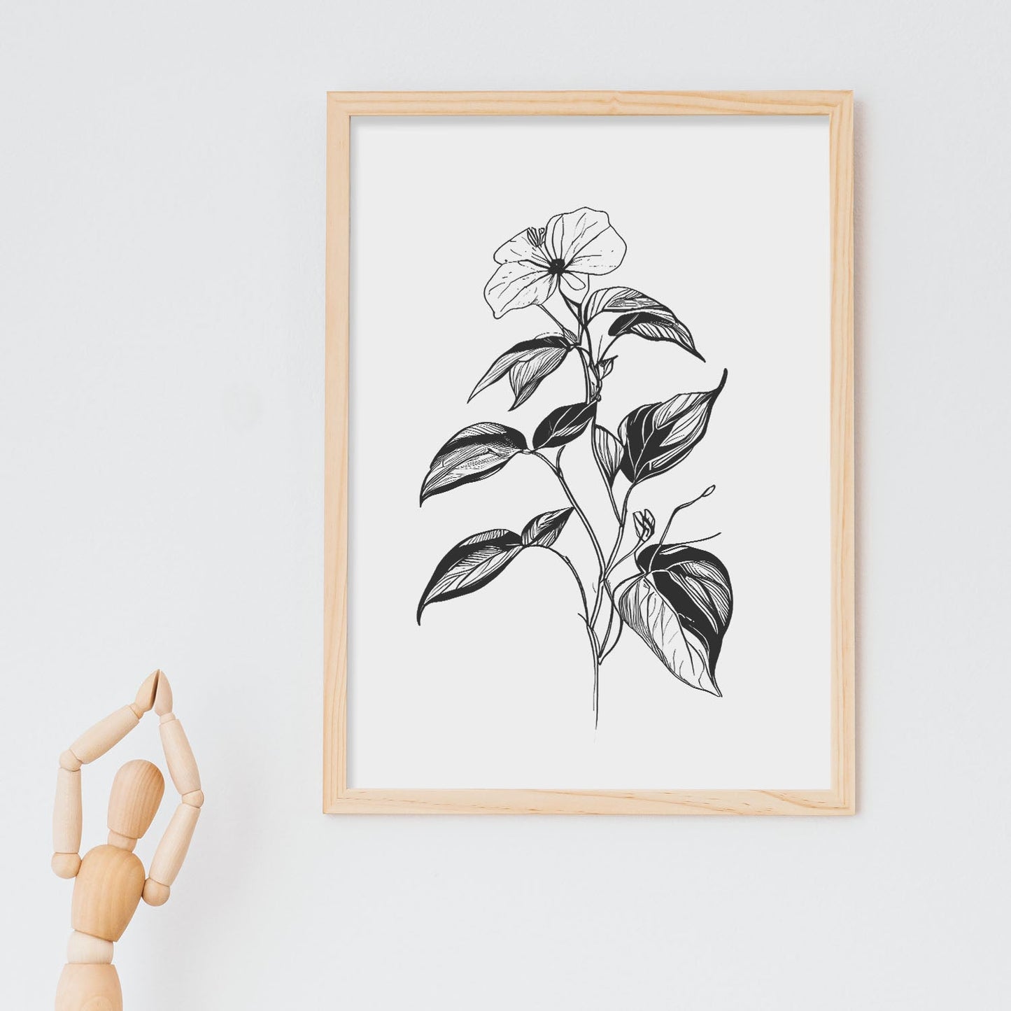 Nacnic Impatiens Arte Minimalista Lineal - Lámina