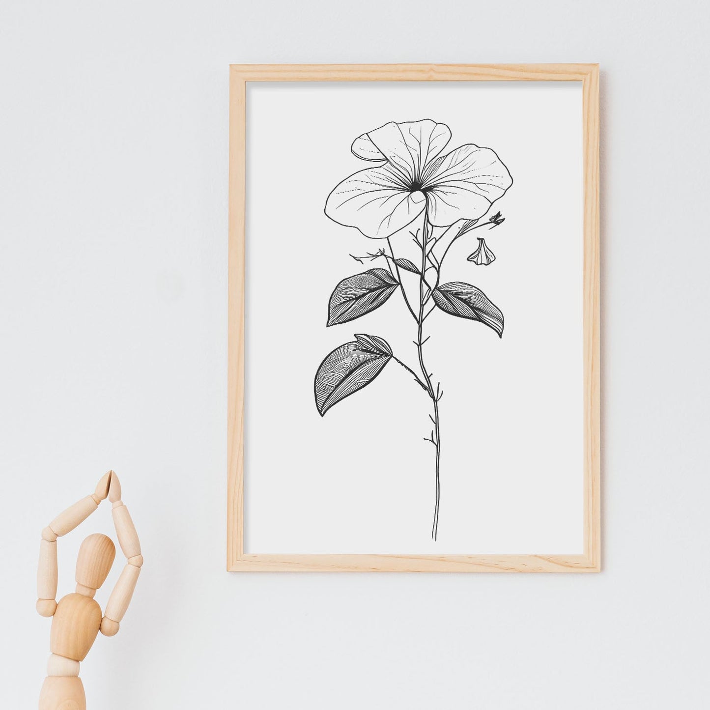 Lámina Nacnic Impatiens Arte Minimalista Lineal_2