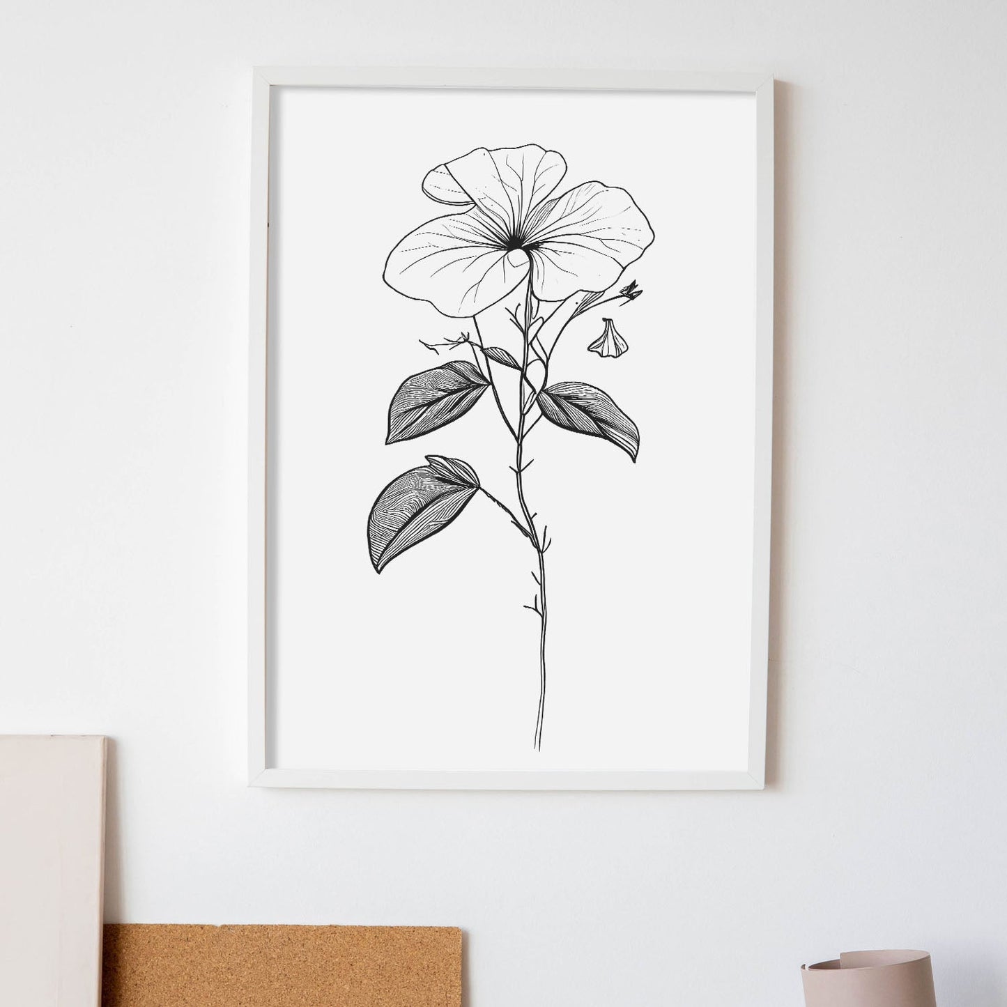 Lámina Nacnic Impatiens Arte Minimalista Lineal_2