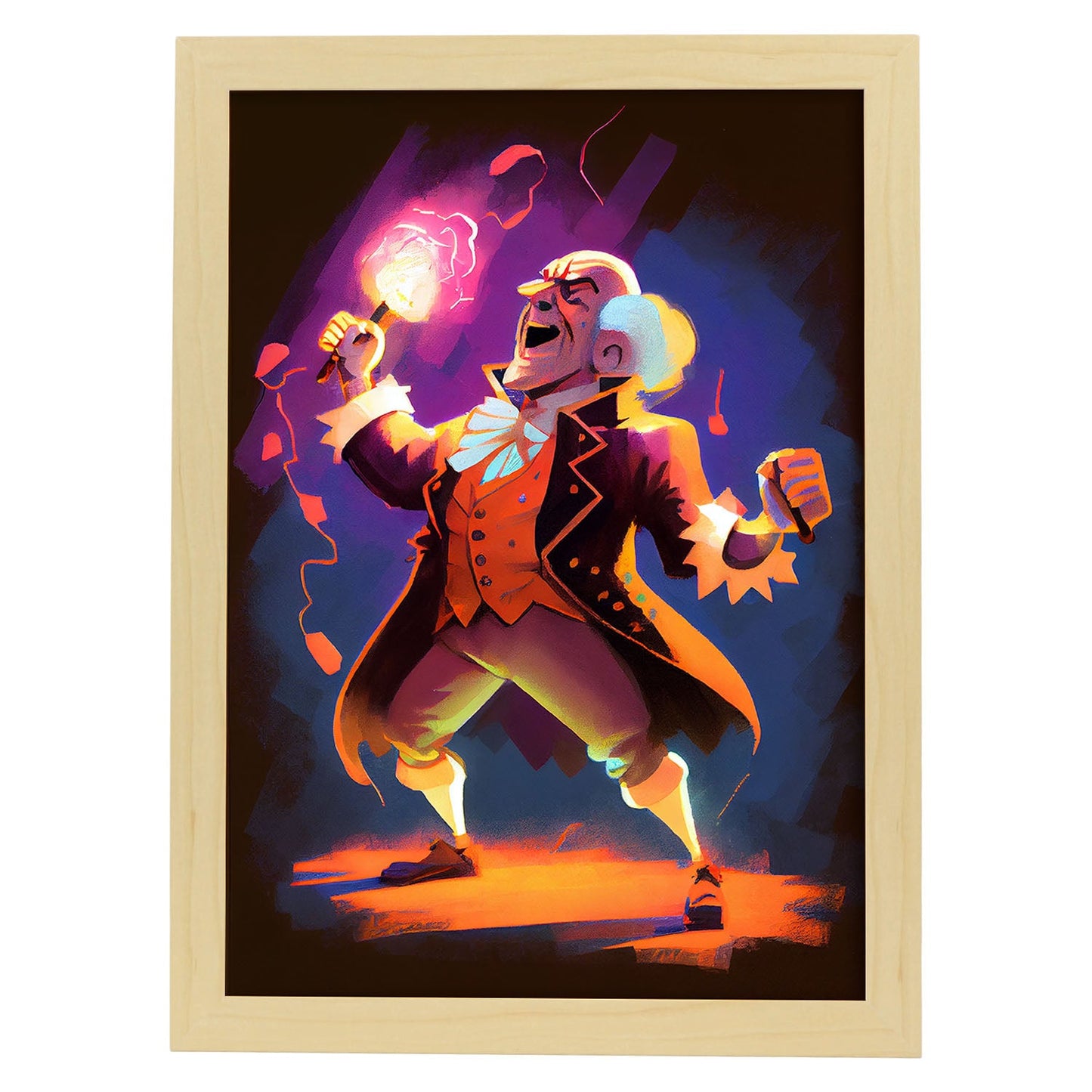 Nacnic John F. Kennedy Speaking Pixar Style Dynamic Figura.-Artwork-Nacnic-Nacnic Estudio SL