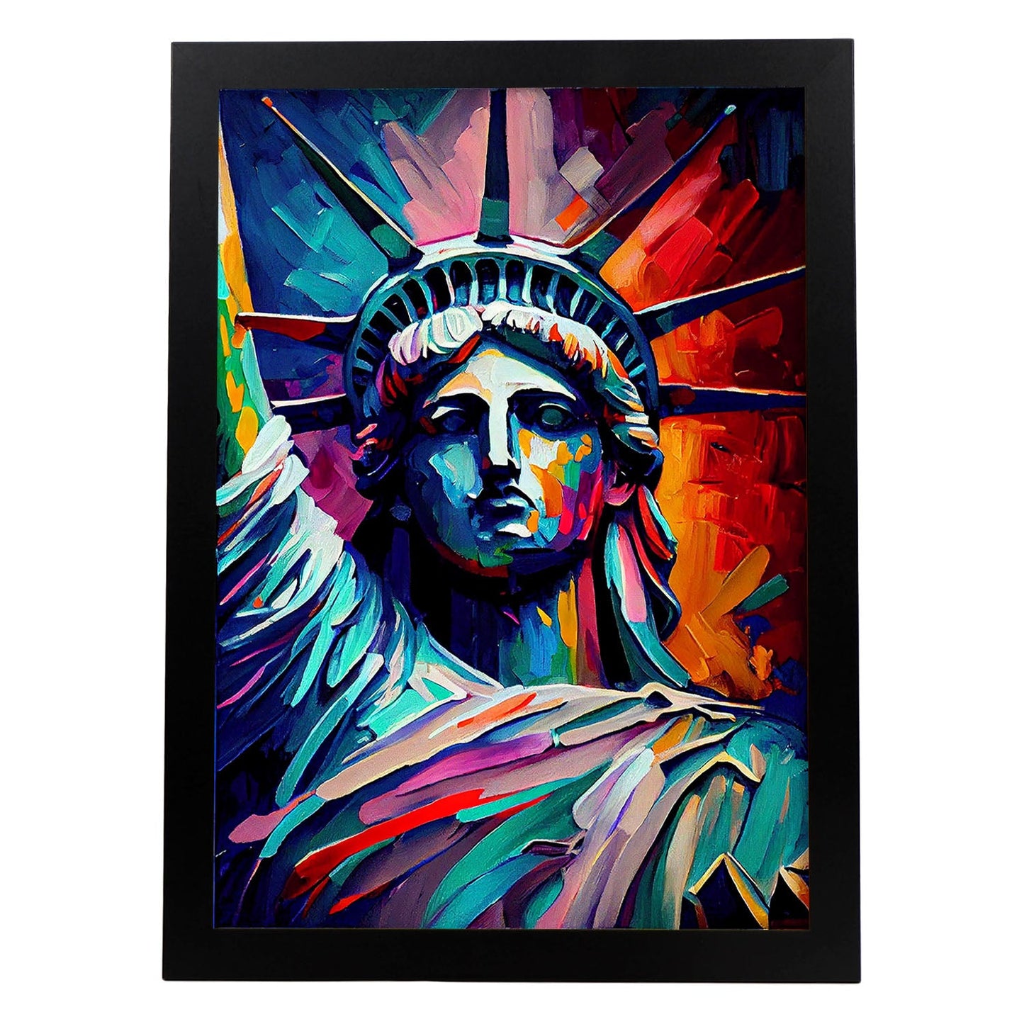 Nacnic La Estatua de la Libertad de Nueva York, el petróleo de los Estados Unidos, Pai. Estampados de arte de pared estético para el diseño de dormitorio o sala de estar.-Artwork-Nacnic-A4-Sin marco-Nacnic Estudio SL