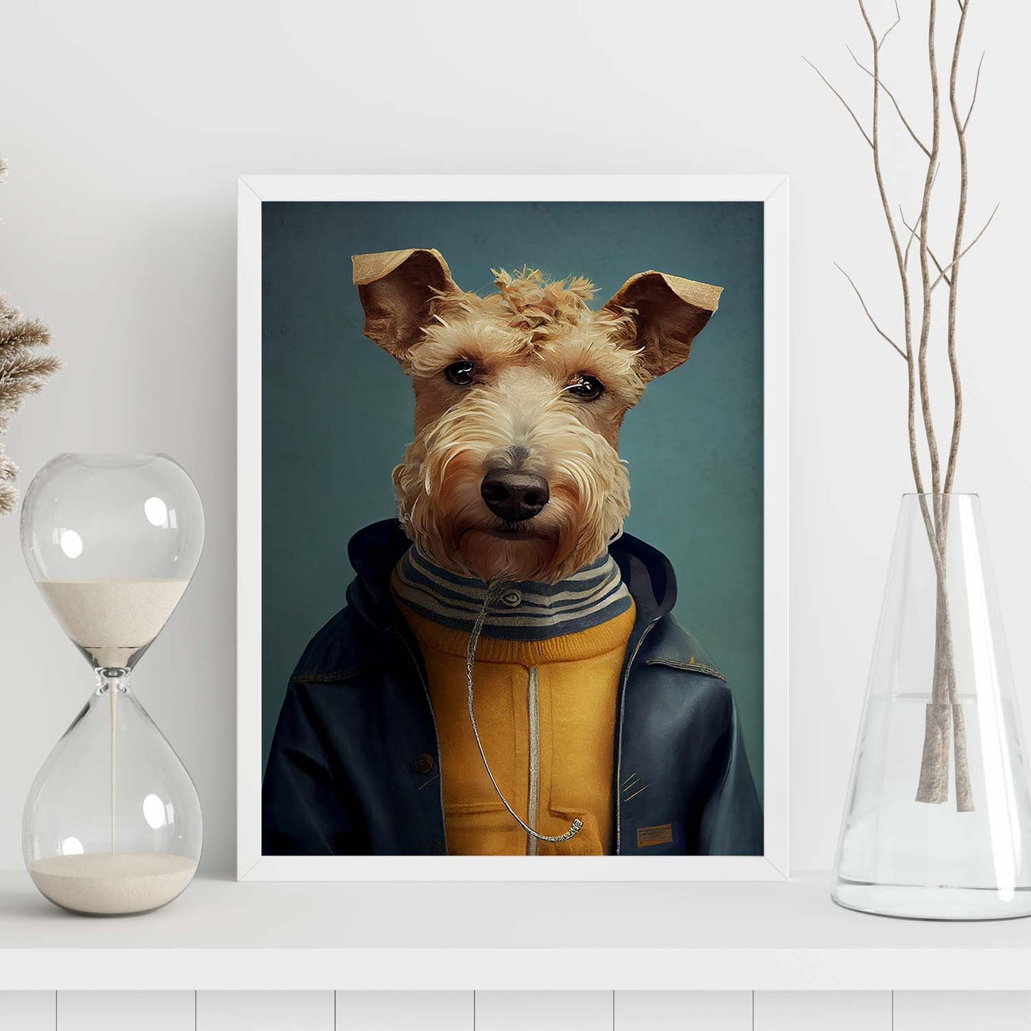 Nacnic Lakeland Terrier disfrazado de humanos. Estampados de arte de pared estético para el diseño de dormitorio o sala de estar.-Artwork-Nacnic-Nacnic Estudio SL