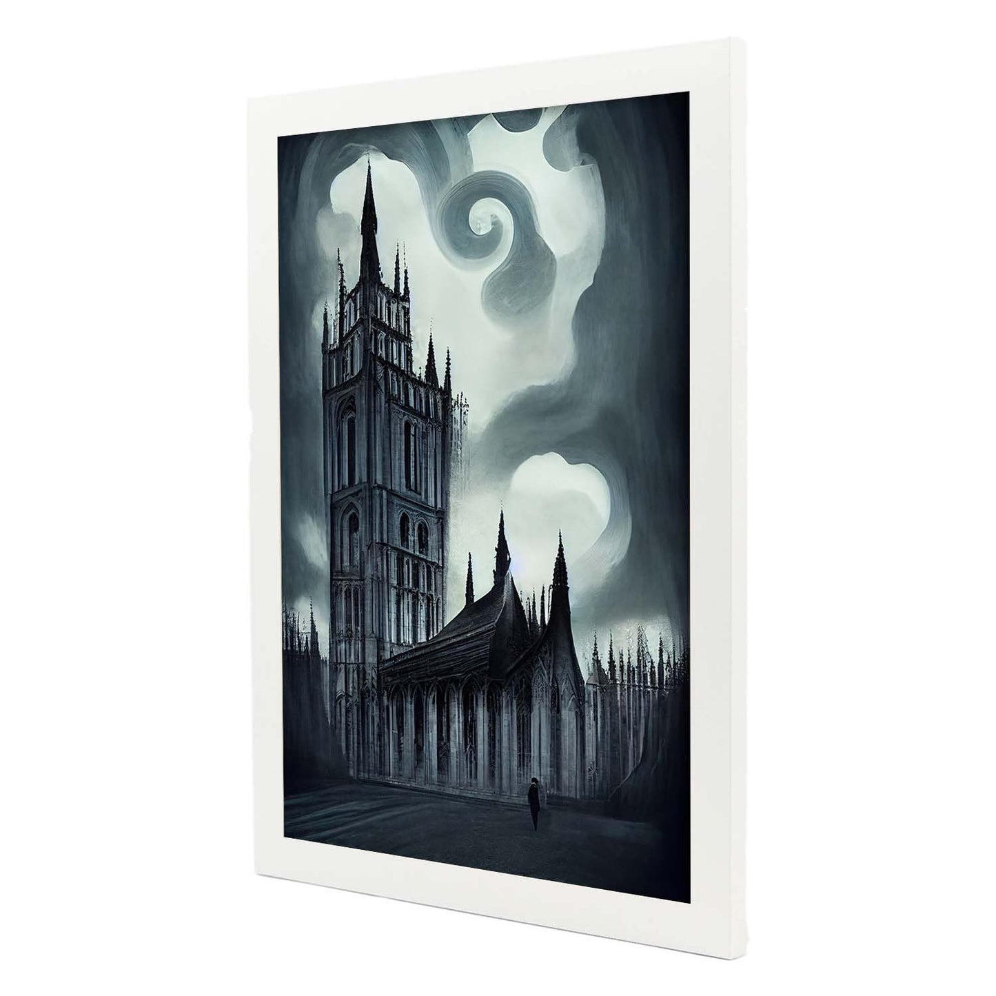 Nacnic Lámina Abadía de Westminster Decidido al estilo de T. Burton. Ilustraciones de monumentos, ciudades, paises inspiradas en arte gótico y oscuro. Diseño y Decoración de Interiores.-Artwork-Nacnic-Nacnic Estudio SL