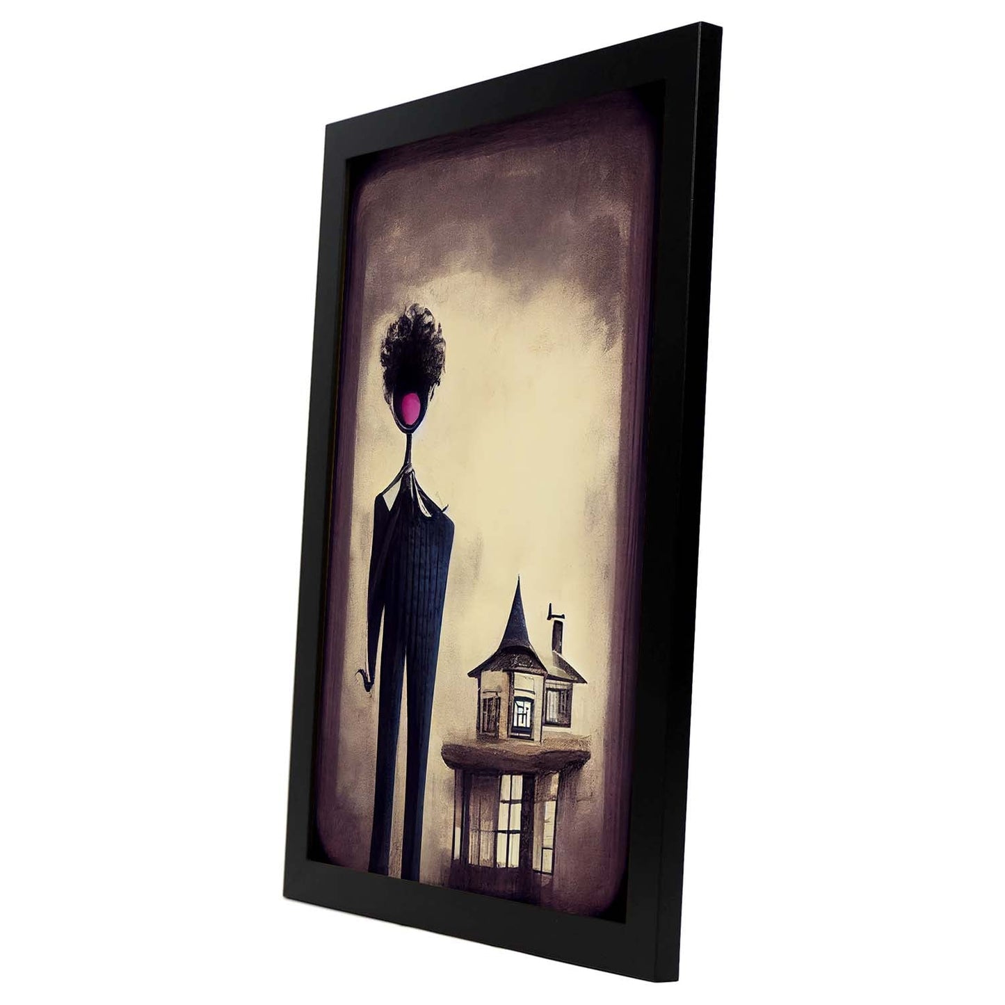 Nacnic Lámina Agente inmobiliario Creativo al estilo de T. Burton. Ilustraciones de profesiones y oficios inspiradas en arte gótico y oscuro. Diseño y Decoración de Interiores.-Artwork-Nacnic-Nacnic Estudio SL