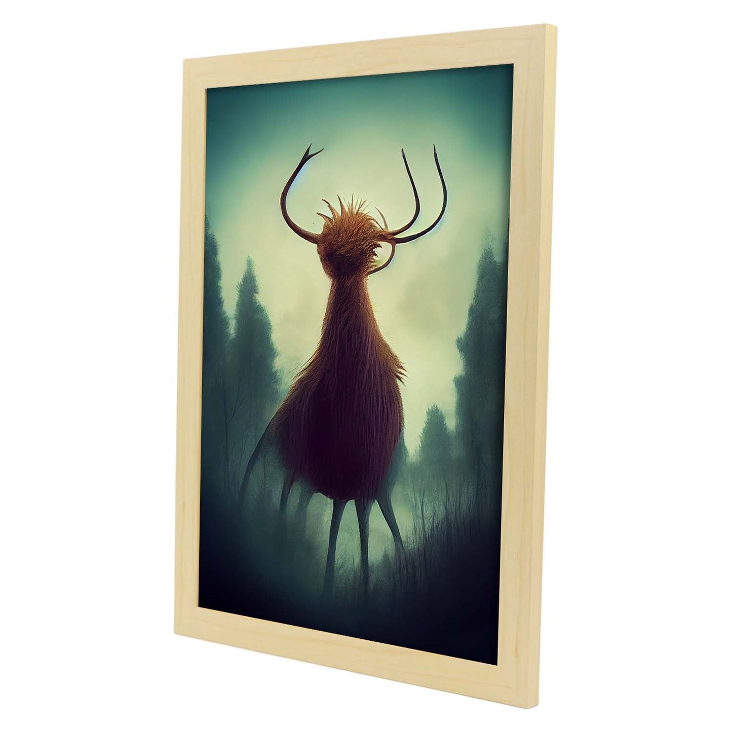 Nacnic Lámina Alce Creativo estilo T. Burton. Ilustraciones y pósters de animales inspirados en el arte gótico y oscuro de Burton. Diseño y Decoración de Interiores.-Artwork-Nacnic-Nacnic Estudio SL