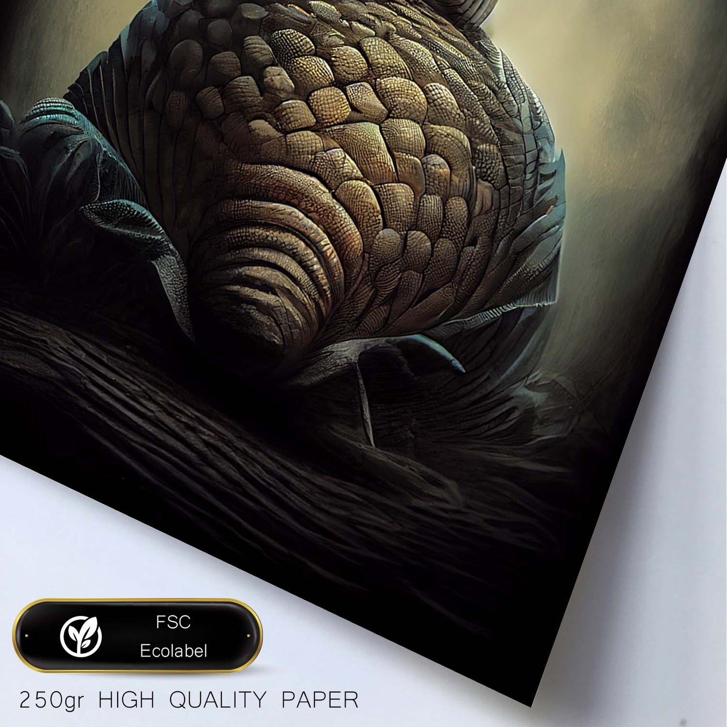 Nacnic Lámina Armadillo Generoso estilo T. Burton. Ilustraciones y pósters de animales inspirados en el arte gótico y oscuro de Burton. Diseño y Decoración de Interiores.-Artwork-Nacnic-Nacnic Estudio SL