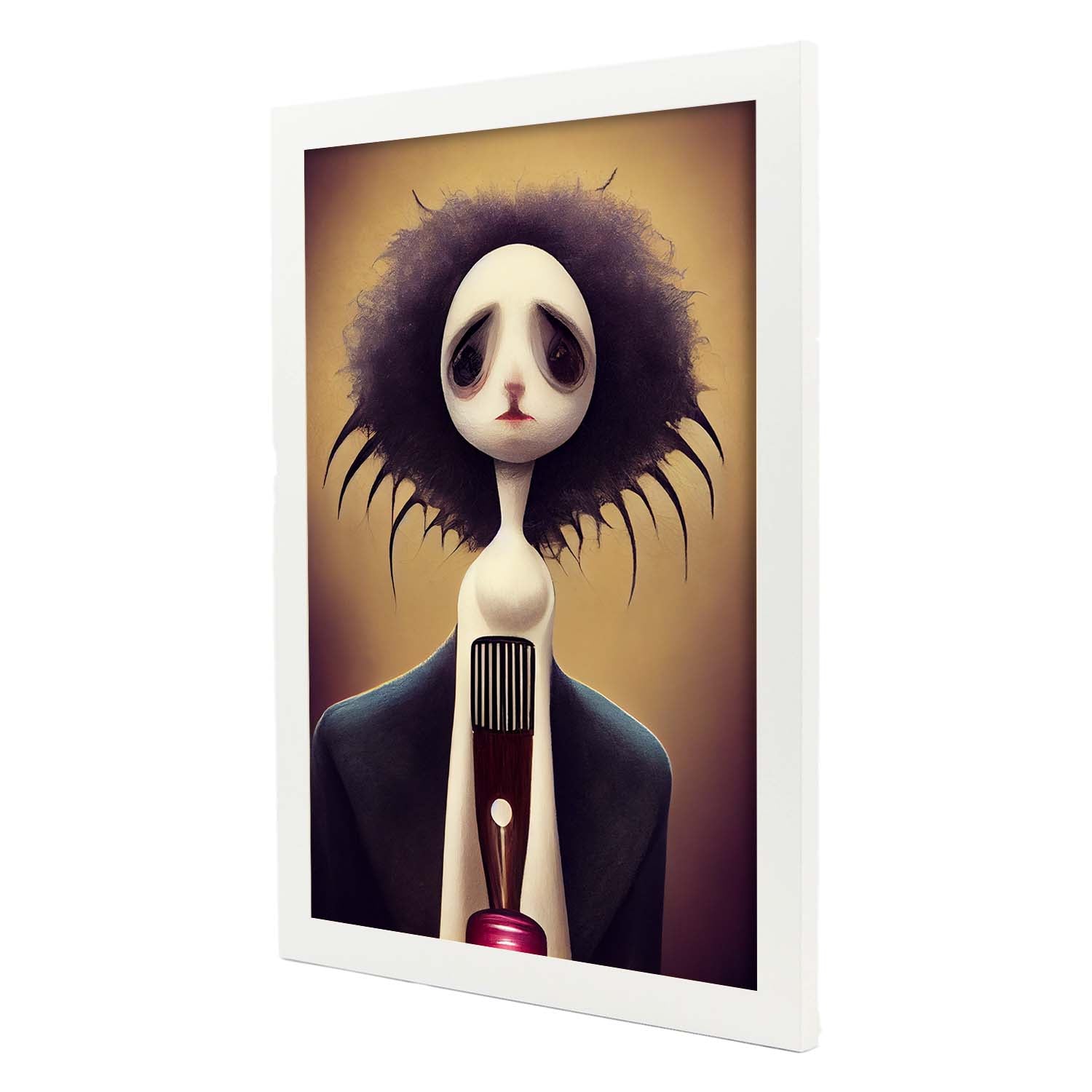 Nacnic Lámina Barbero Creativo al estilo de T. Burton. Ilustraciones de profesiones y oficios inspiradas en arte gótico y oscuro. Diseño y Decoración de Interiores.-Artwork-Nacnic-Nacnic Estudio SL