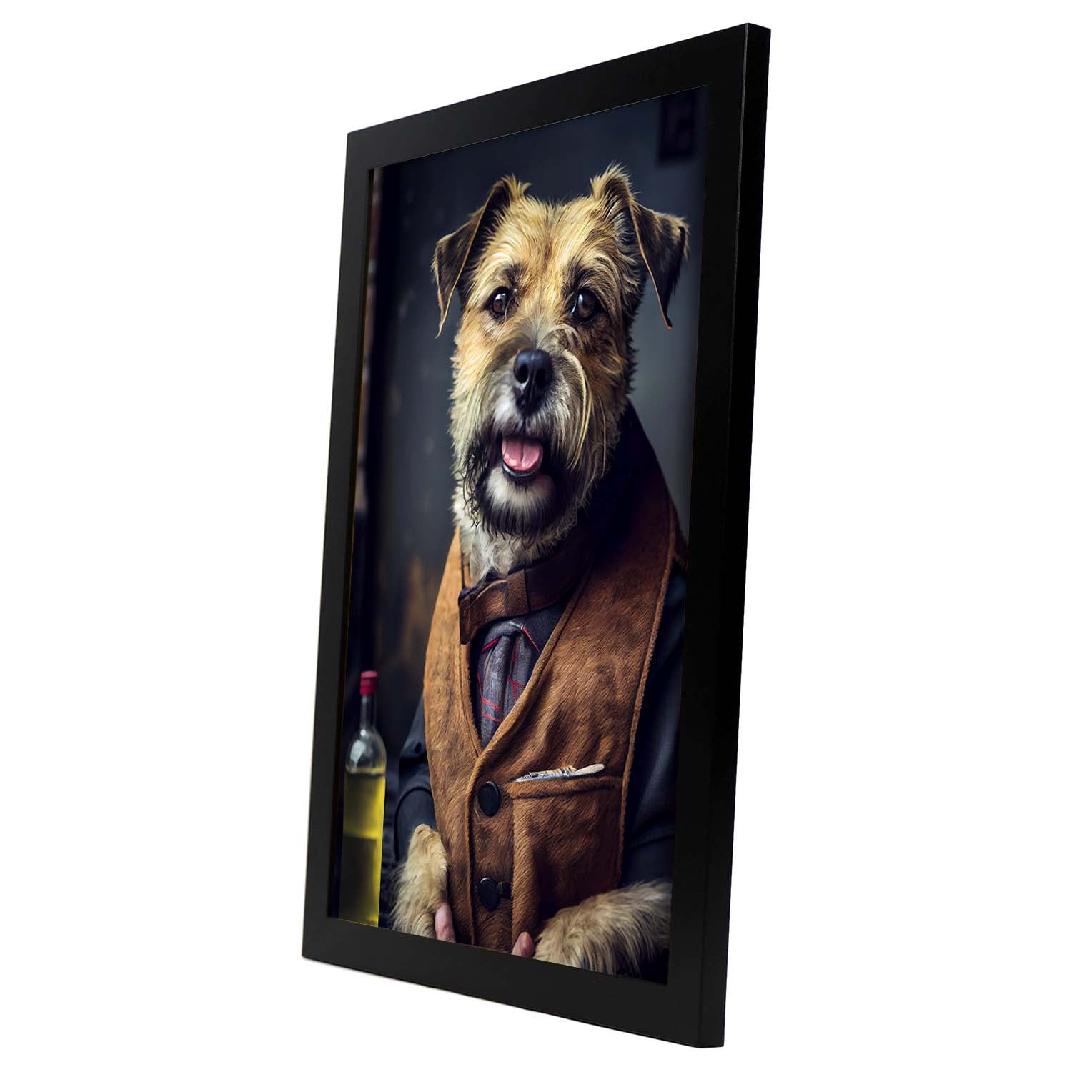 Nacnic Lámina Border Terrier Responsable en estilo Fotografía a todo color. Divertidas ilustraciones realistas de animales con ropa humana. Diseño y Decoración de Interiores.-Artwork-Nacnic-Nacnic Estudio SL