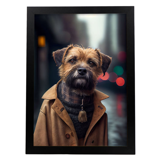 Nacnic Lámina Boxer Audaz en estilo Fotografía a todo color. Divertidas ilustraciones realistas de animales con ropa humana. Diseño y Decoración de Interiores.-Artwork-Nacnic-A4-Sin marco-Nacnic Estudio SL