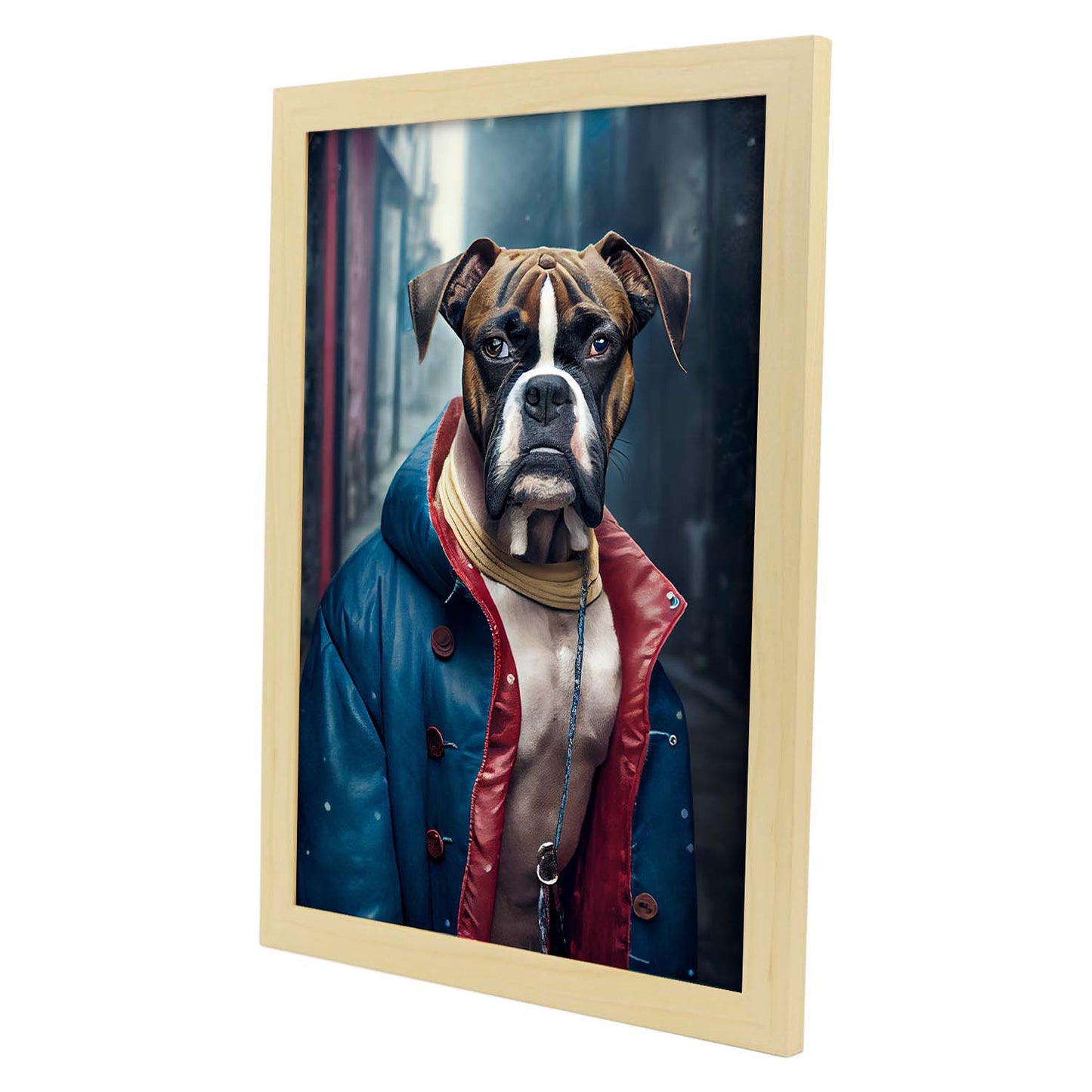 Nacnic Lámina Bulldog Energético en estilo Fotografía a todo color. Divertidas ilustraciones realistas de animales con ropa humana. Diseño y Decoración de Interiores.-Artwork-Nacnic-Nacnic Estudio SL