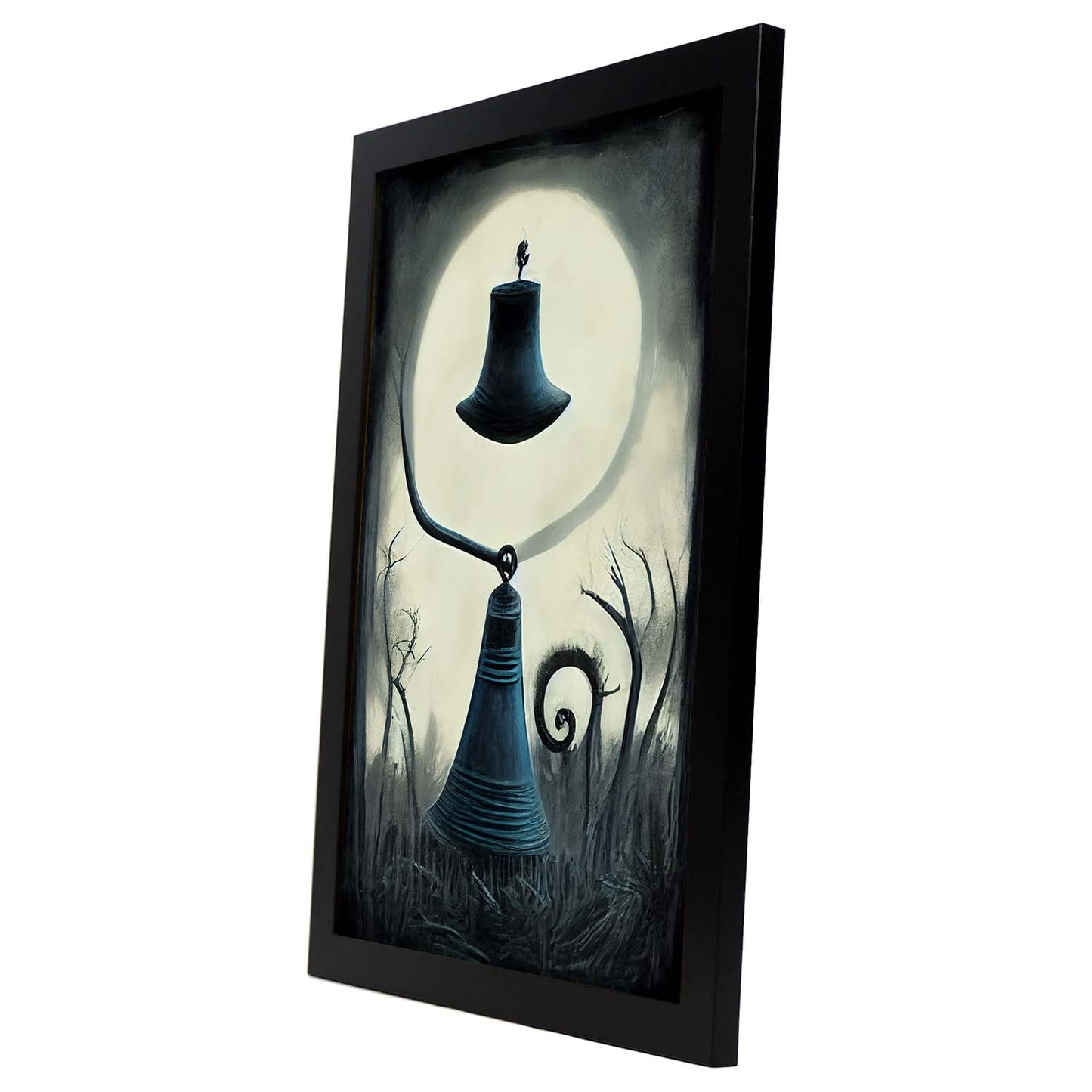 Nacnic Lámina Campana Paciente al estilo de T. Burton. Ilustraciones de escenas y lugares inspiradas en arte gótico y oscuro. Diseño y Decoración de Interiores.-Artwork-Nacnic-Nacnic Estudio SL