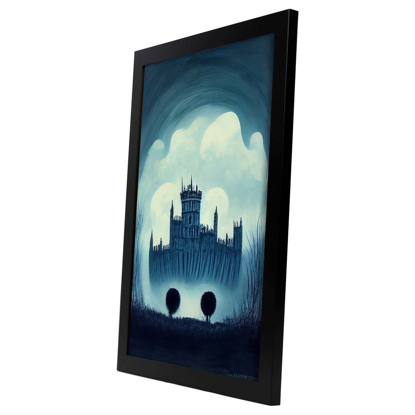 Nacnic Lámina Castillo Windsor Humilde al estilo de T. Burton. Ilustraciones de monumentos, ciudades, paises inspiradas en arte gótico y oscuro. Diseño y Decoración de Interiores.-Artwork-Nacnic-Nacnic Estudio SL