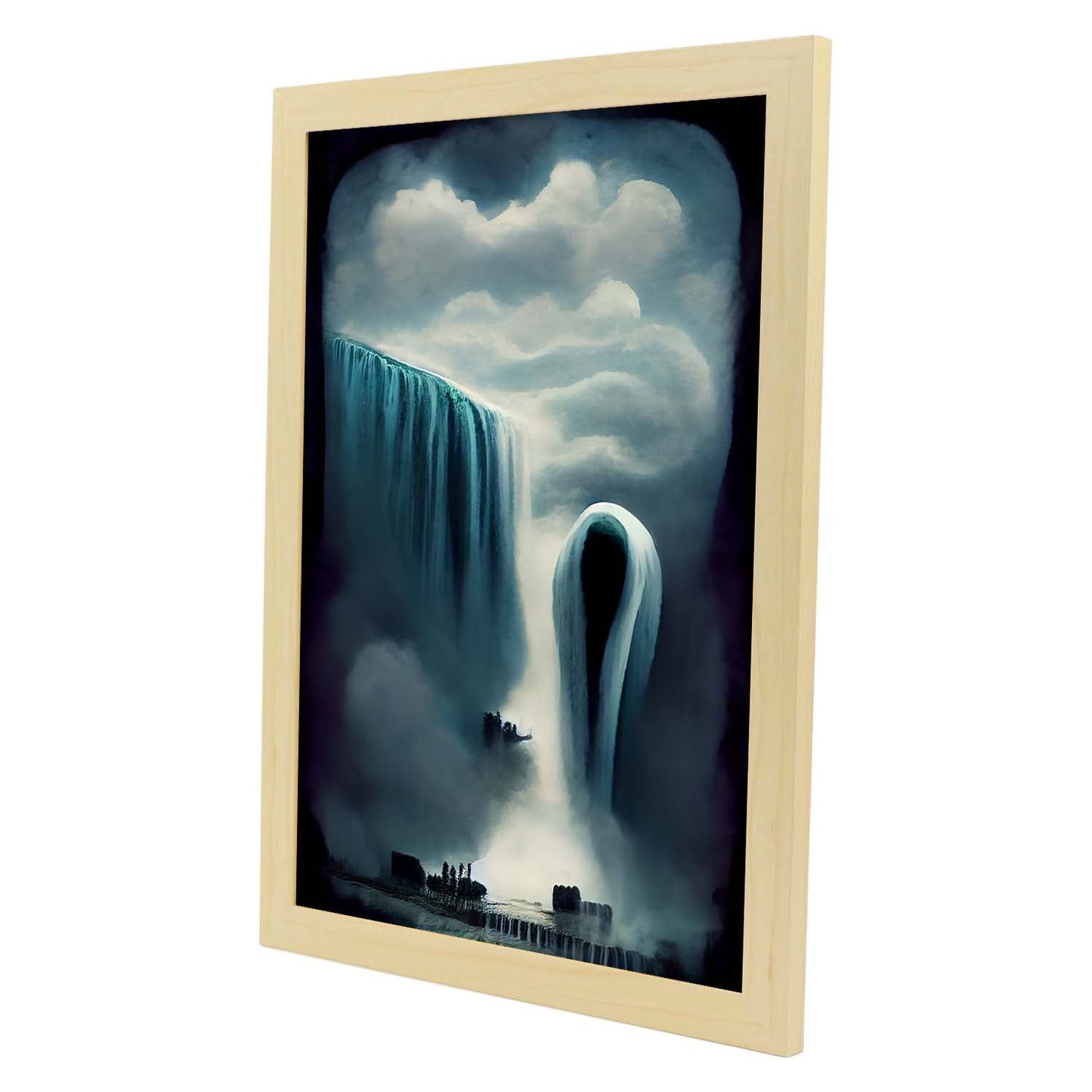 Nacnic Lámina Cataratas Niagara Curioso al estilo de T. Burton. Ilustraciones de monumentos, ciudades, paises inspiradas en arte gótico y oscuro. Diseño y Decoración de Interiores.-Artwork-Nacnic-Nacnic Estudio SL