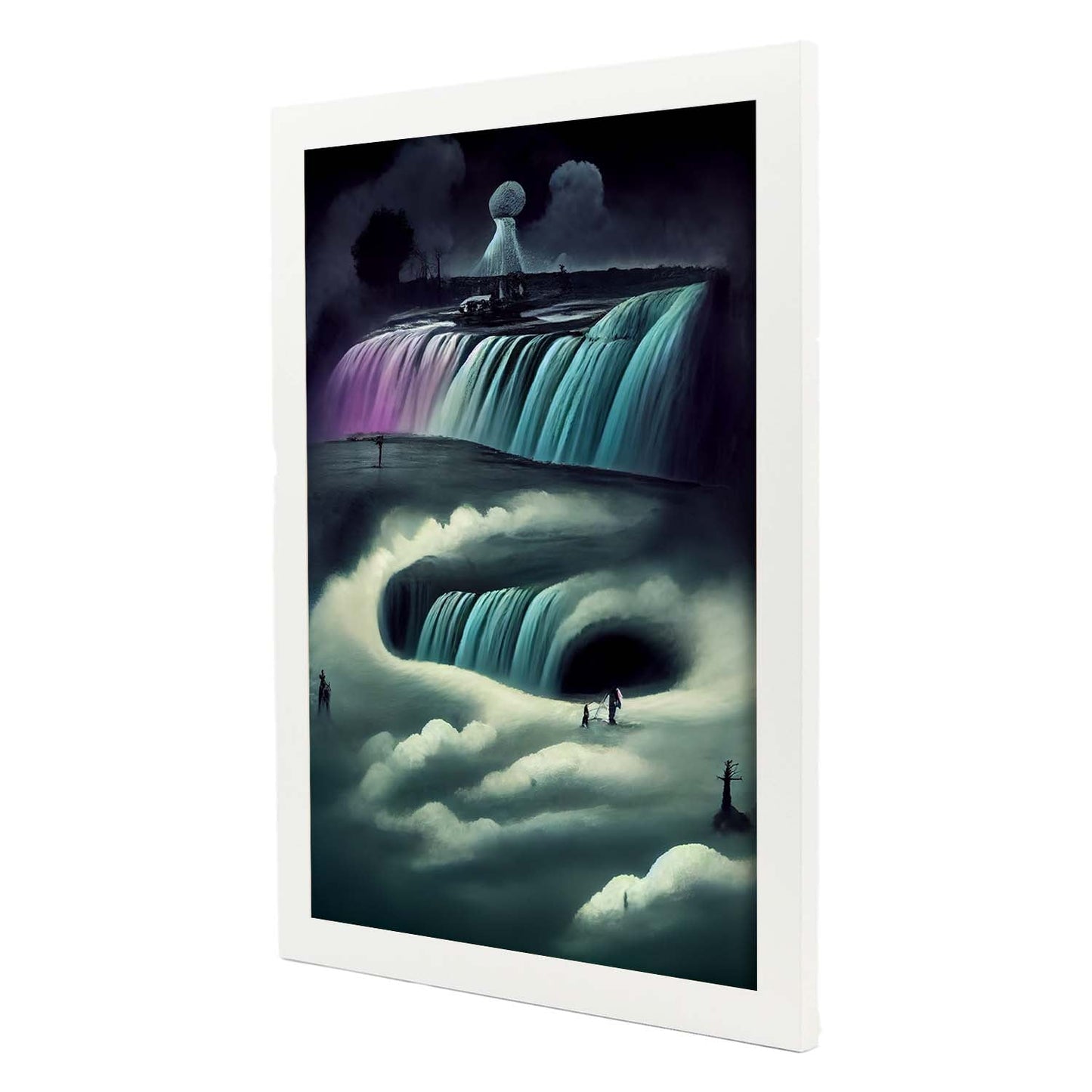 Nacnic Lámina Cataratas Niagara Imaginativo al estilo de T. Burton. Ilustraciones de monumentos, ciudades, paises inspiradas en arte gótico y oscuro. Diseño y Decoración de Interiores.-Artwork-Nacnic-Nacnic Estudio SL