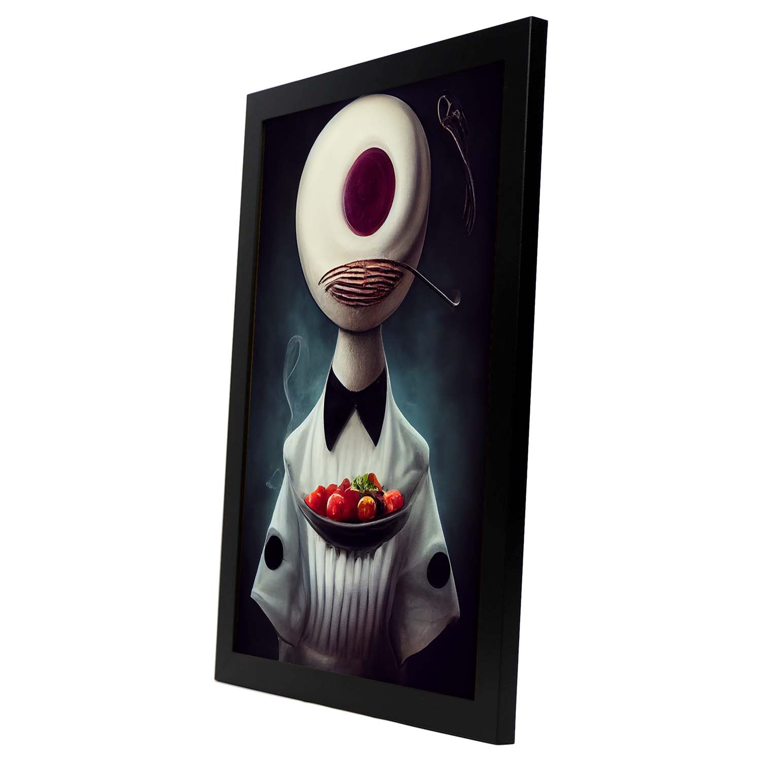 Nacnic Lámina Chef Paciente al estilo de T. Burton. Ilustraciones de profesiones y oficios inspiradas en arte gótico y oscuro. Diseño y Decoración de Interiores.-Artwork-Nacnic-Nacnic Estudio SL