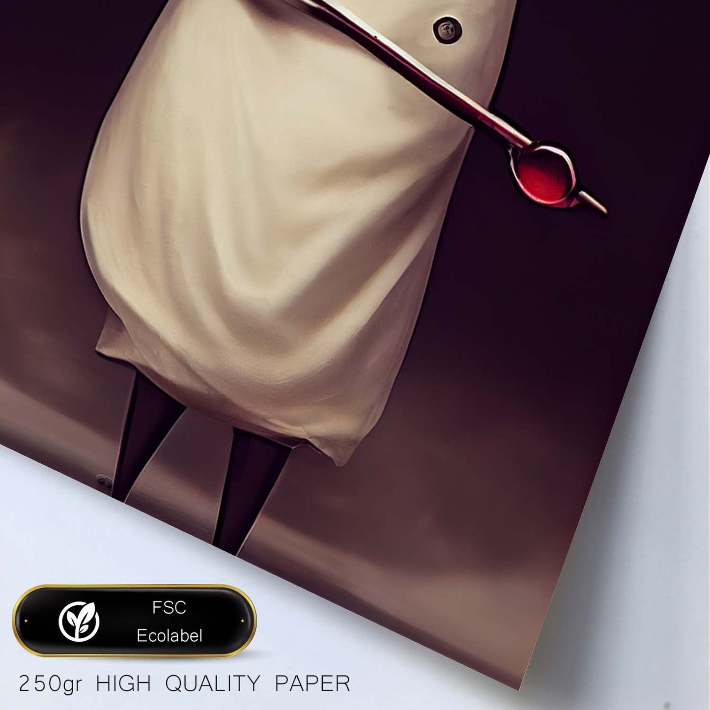 Nacnic Lámina Chef Sensible al estilo de T. Burton. Ilustraciones de profesiones y oficios inspiradas en arte gótico y oscuro. Diseño y Decoración de Interiores.-Artwork-Nacnic-Nacnic Estudio SL