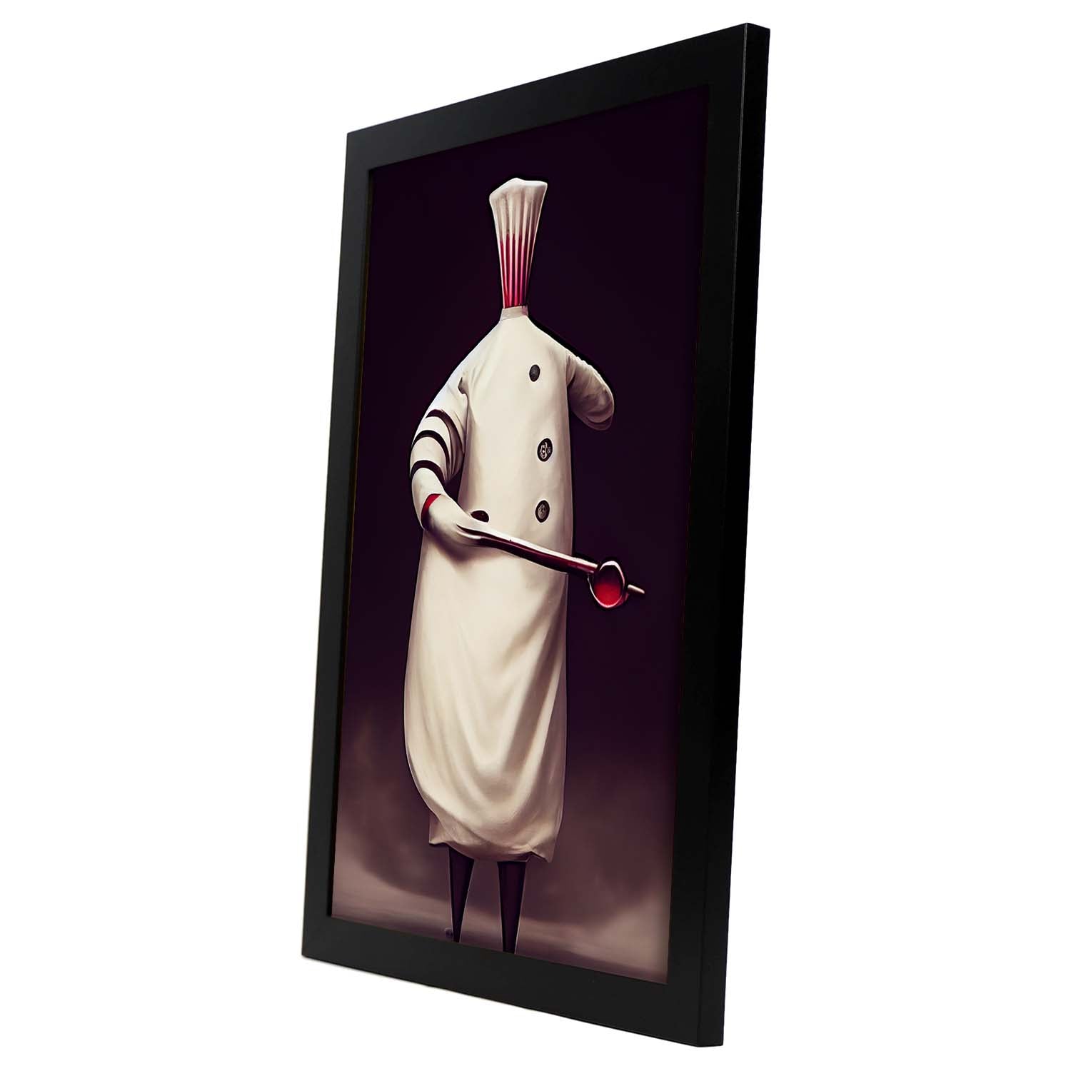 Nacnic Lámina Chef Sensible al estilo de T. Burton. Ilustraciones de profesiones y oficios inspiradas en arte gótico y oscuro. Diseño y Decoración de Interiores.-Artwork-Nacnic-Nacnic Estudio SL