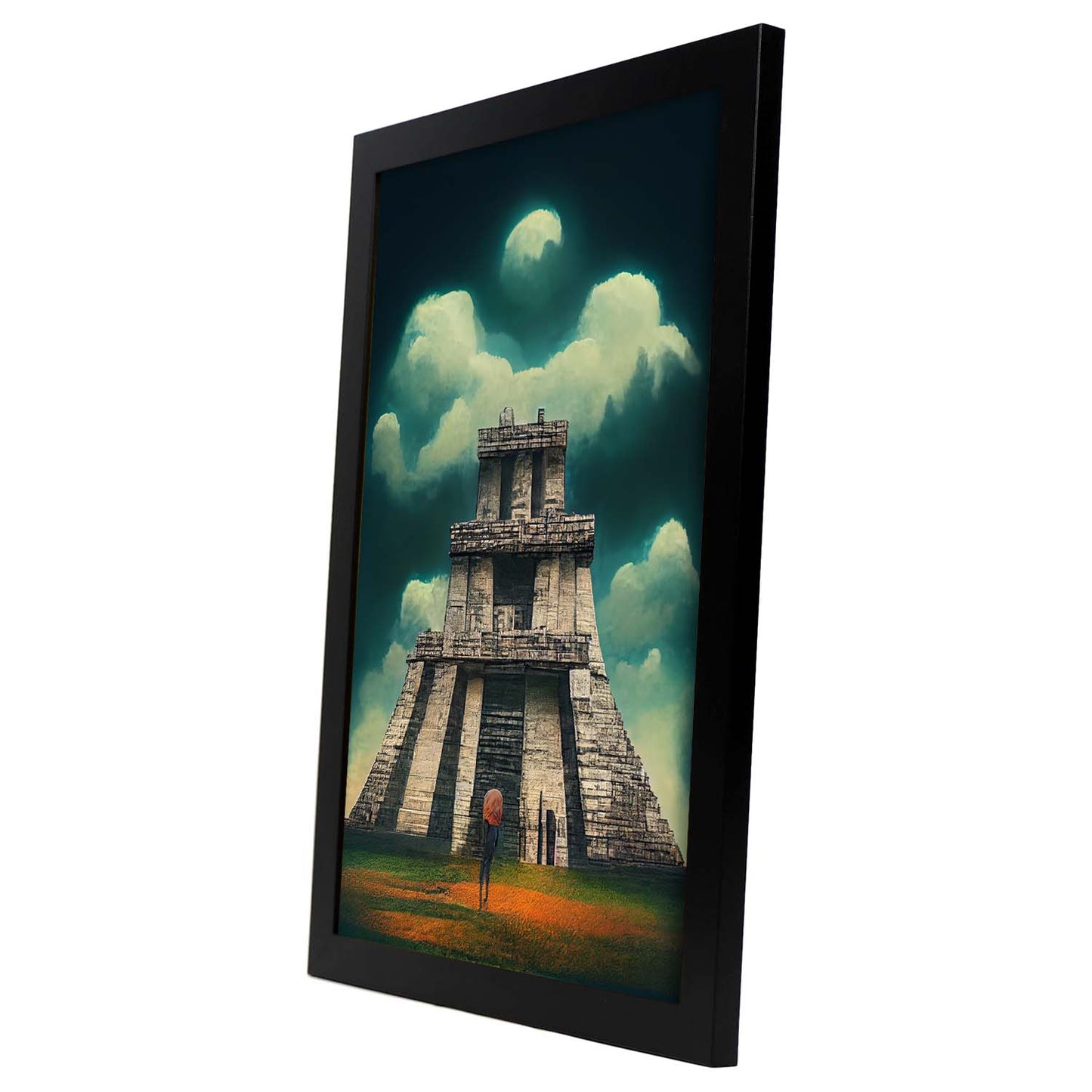 Nacnic Lámina Chichen Itza Creativo al estilo de T. Burton. Ilustraciones de monumentos, ciudades, paises inspiradas en arte gótico y oscuro. Diseño y Decoración de Interiores.-Artwork-Nacnic-Nacnic Estudio SL