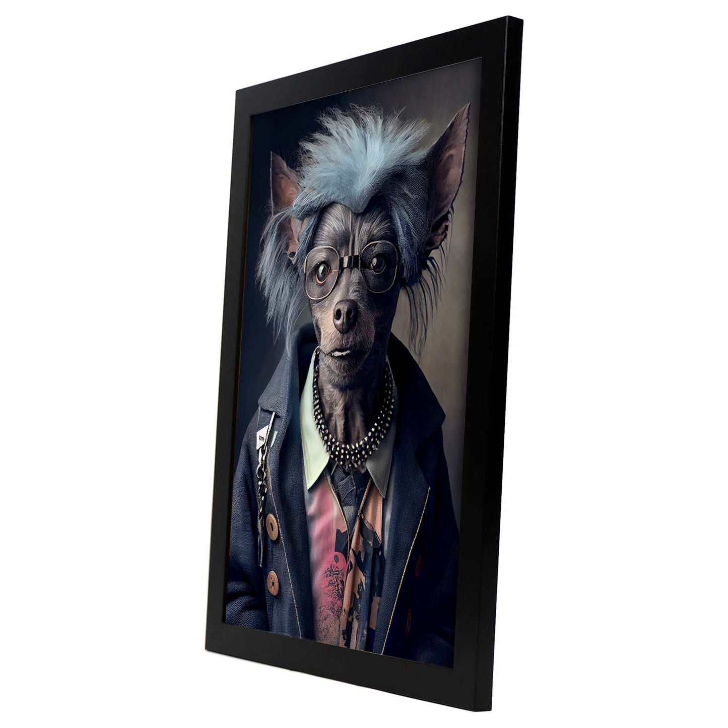 Nacnic Lámina Chihuahua Valiente en estilo Fotografía a todo color. Divertidas ilustraciones realistas de animales con ropa humana. Diseño y Decoración de Interiores.-Artwork-Nacnic-Nacnic Estudio SL