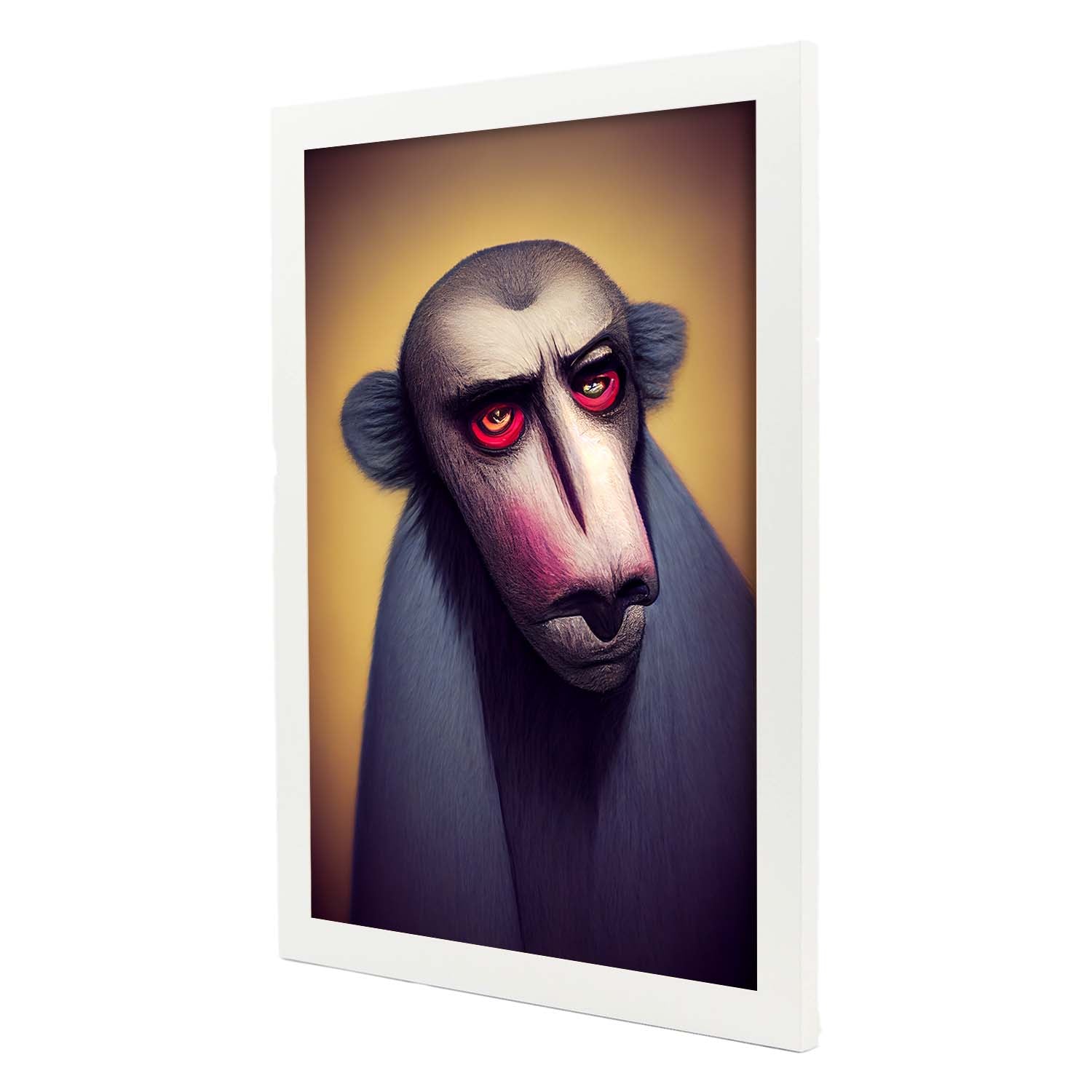 Nacnic Lámina Chimpancé Imaginativo estilo T. Burton. Ilustraciones y pósters de animales inspirados en el arte gótico y oscuro de Burton. Diseño y Decoración de Interiores.-Artwork-Nacnic-Nacnic Estudio SL