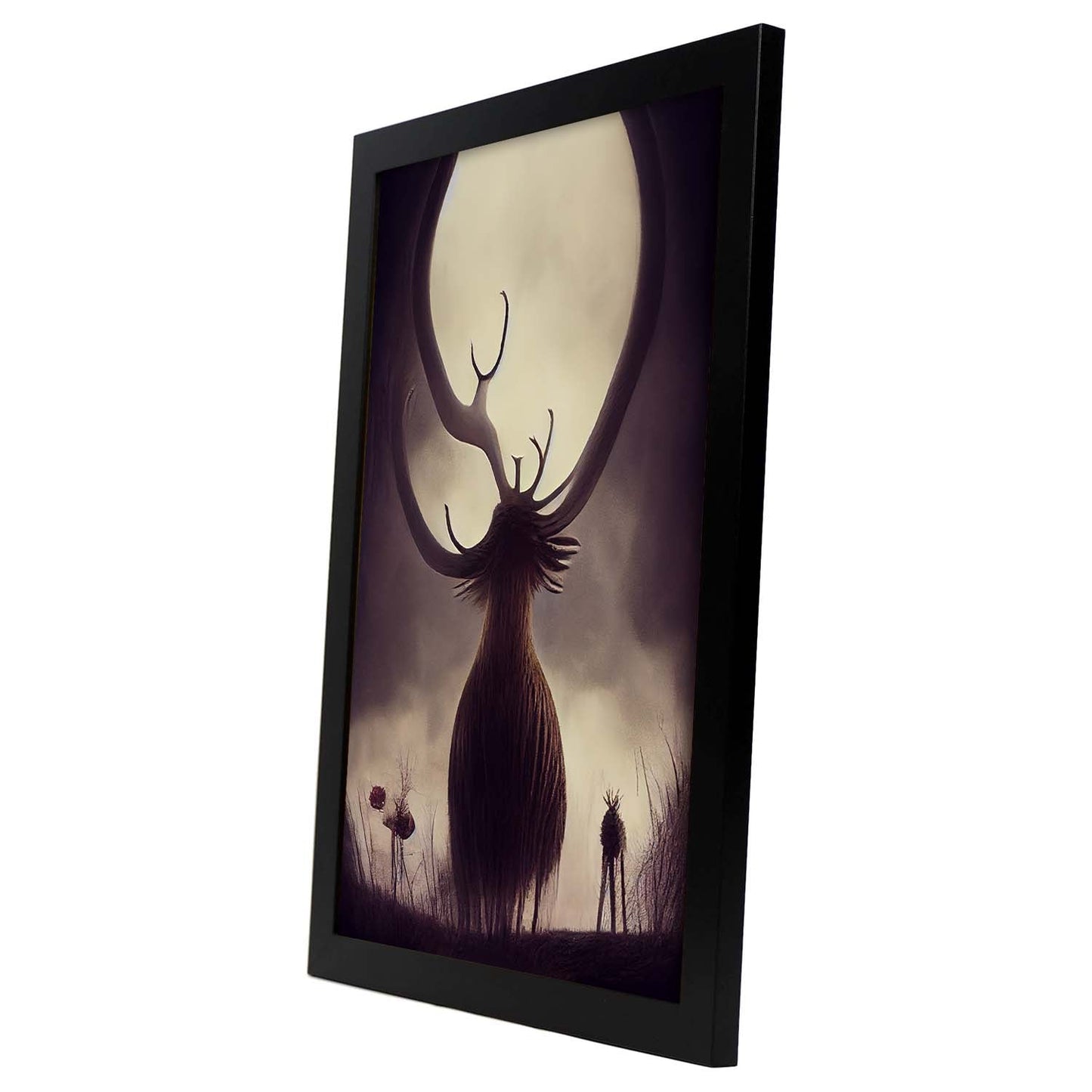 Nacnic Lámina Ciervo Responsable estilo T. Burton. Ilustraciones y pósters de animales inspirados en el arte gótico y oscuro de Burton. Diseño y Decoración de Interiores.-Artwork-Nacnic-Nacnic Estudio SL