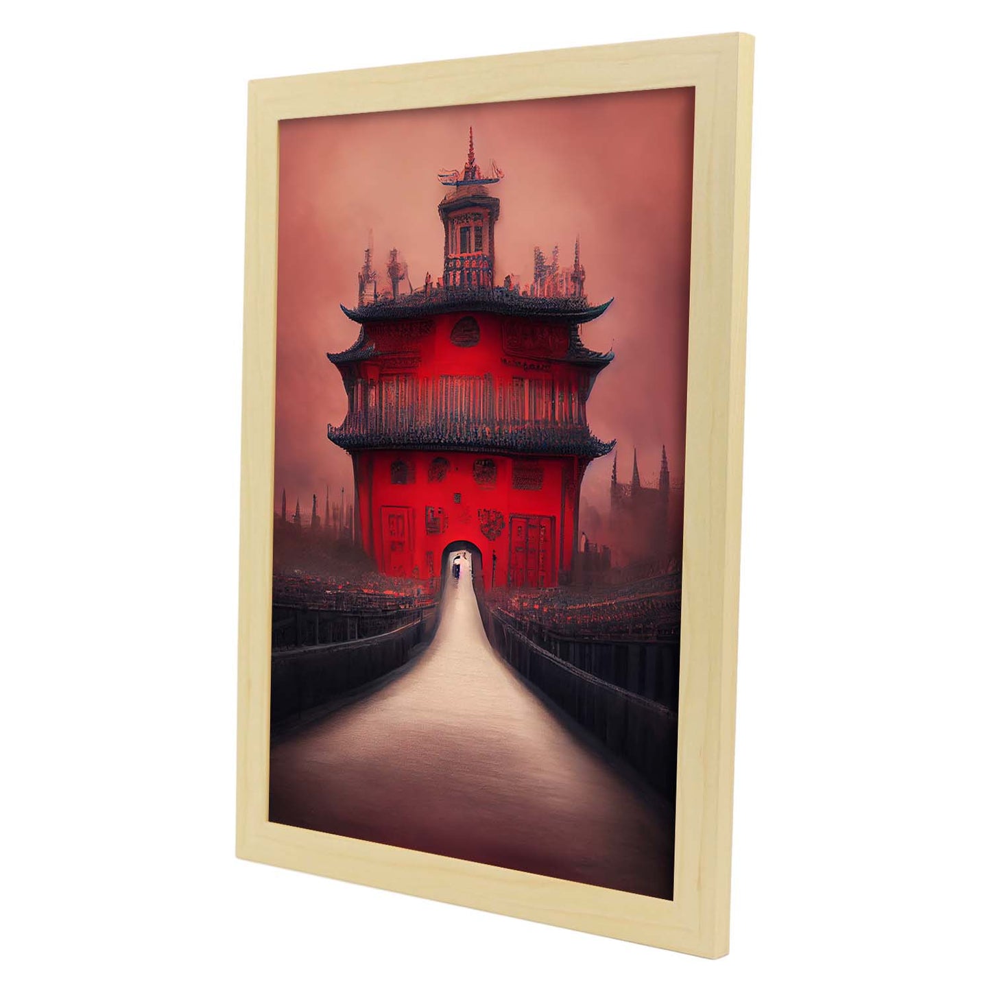 Nacnic Lámina Ciudad Prohibida Amable al estilo de T. Burton. Ilustraciones de monumentos, ciudades, paises inspiradas en arte gótico y oscuro. Diseño y Decoración de Interiores.-Artwork-Nacnic-Nacnic Estudio SL