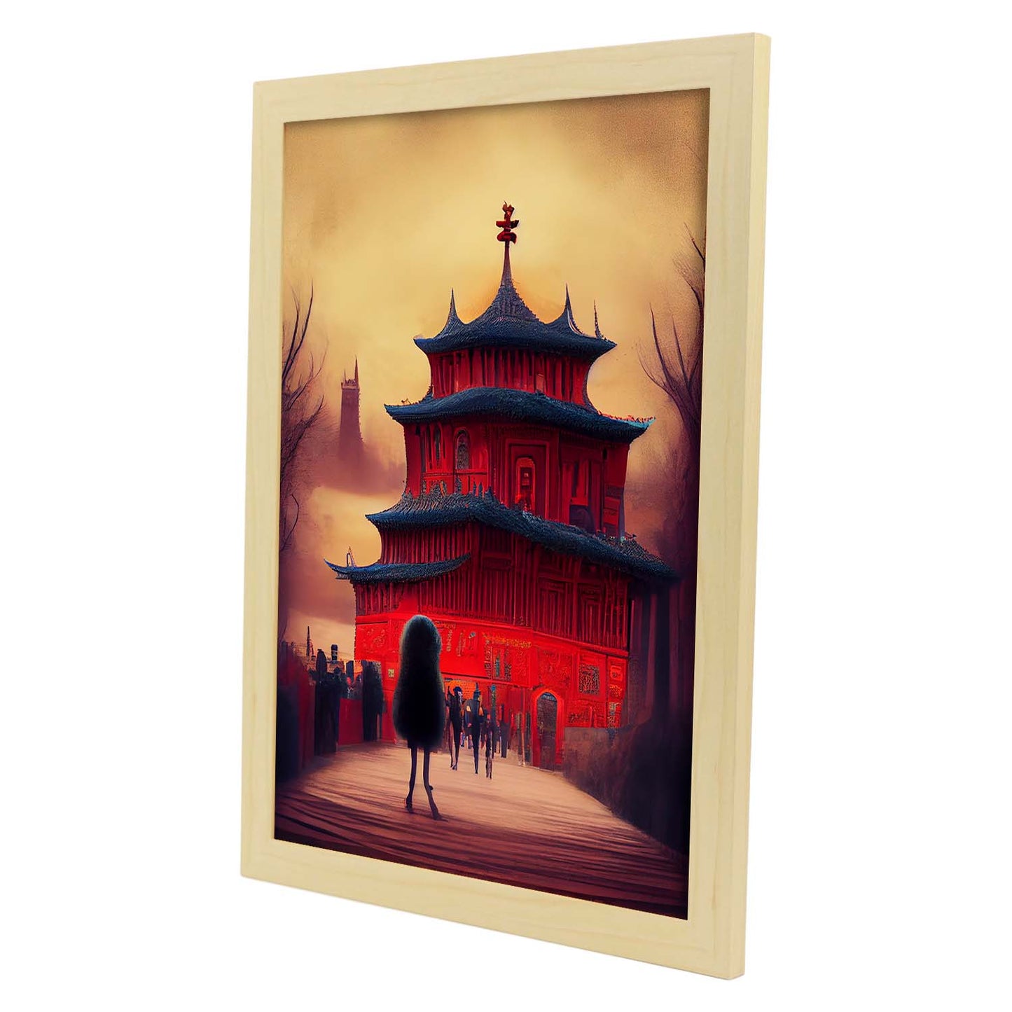 Nacnic Lámina Ciudad Prohibida Racional al estilo de T. Burton. Ilustraciones de monumentos, ciudades, paises inspiradas en arte gótico y oscuro. Diseño y Decoración de Interiores.-Artwork-Nacnic-Nacnic Estudio SL