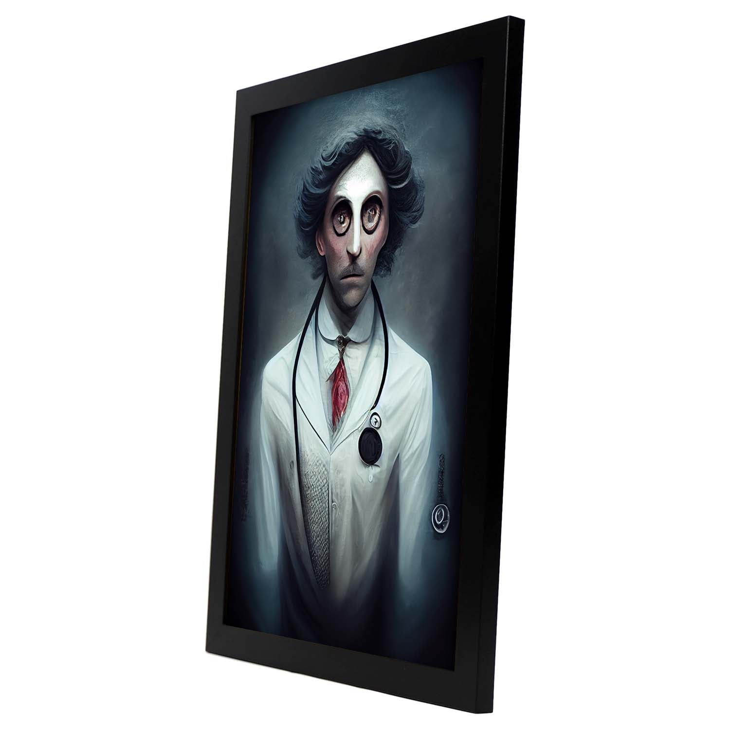 Nacnic Lámina Doctor Racional al estilo de T. Burton. Ilustraciones de profesiones y oficios inspiradas en arte gótico y oscuro. Diseño y Decoración de Interiores.-Artwork-Nacnic-Nacnic Estudio SL