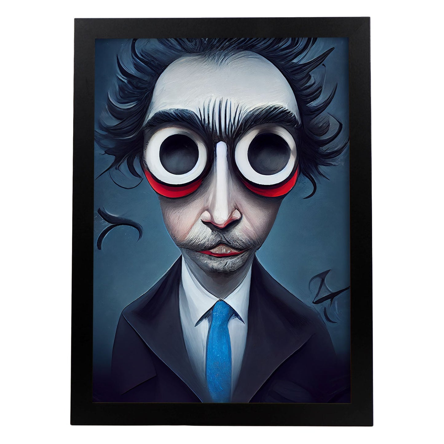Nacnic Lámina Economista Práctico al estilo de T. Burton. Ilustraciones de profesiones y oficios inspiradas en arte gótico y oscuro. Diseño y Decoración de Interiores.-Artwork-Nacnic-A4-Sin marco-Nacnic Estudio SL