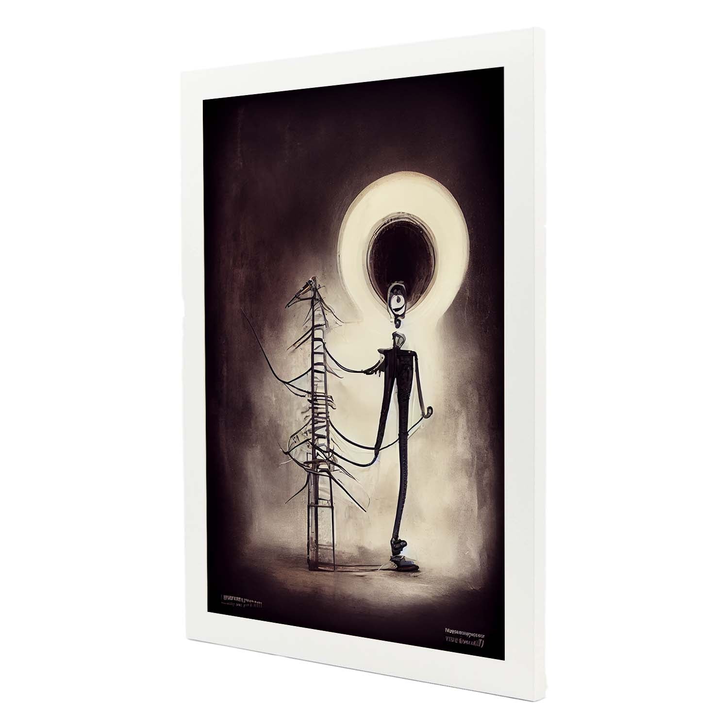 Nacnic Lámina Electricista Creativo al estilo de T. Burton. Ilustraciones de profesiones y oficios inspiradas en arte gótico y oscuro. Diseño y Decoración de Interiores.-Artwork-Nacnic-Nacnic Estudio SL